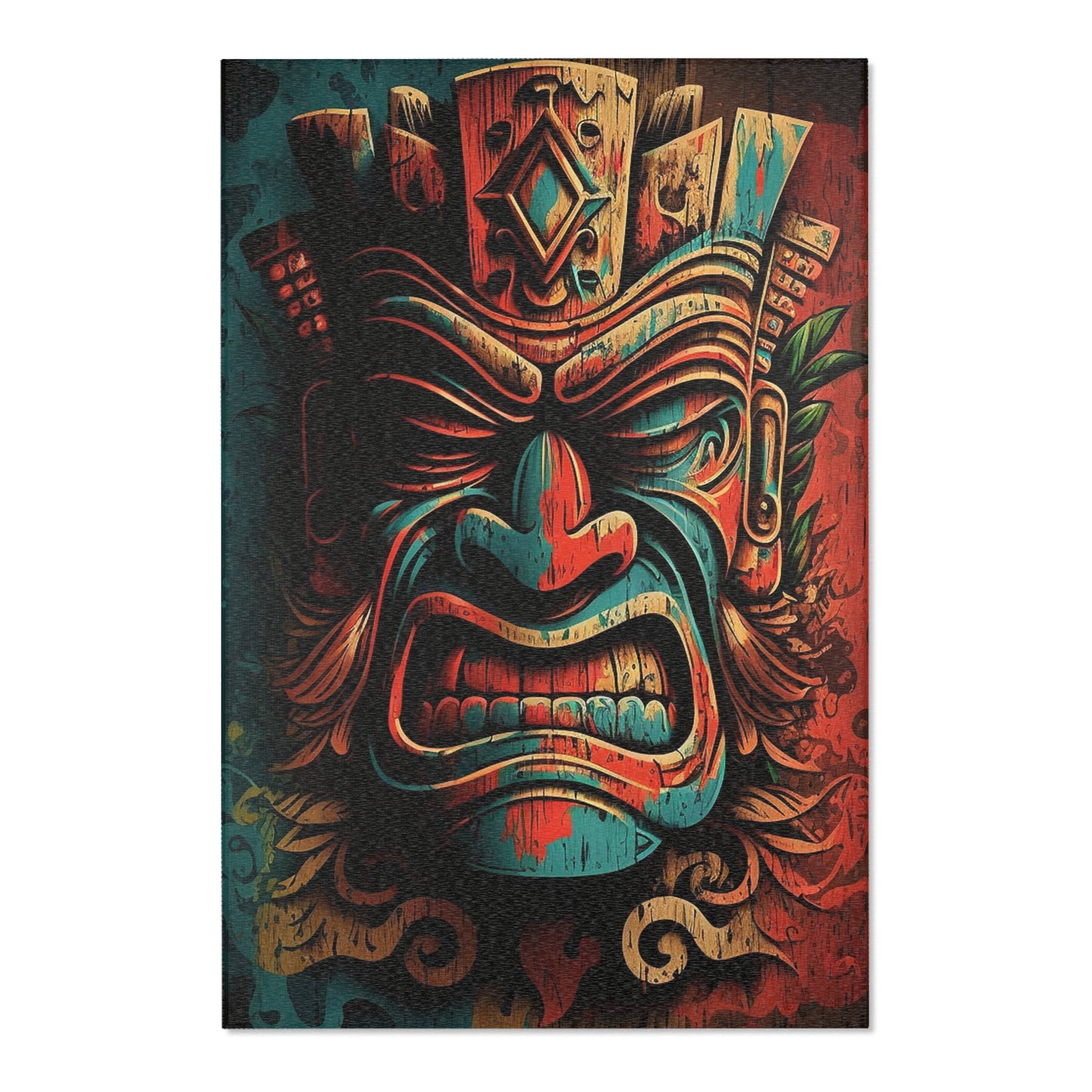 Angry Tiki Area Rugs