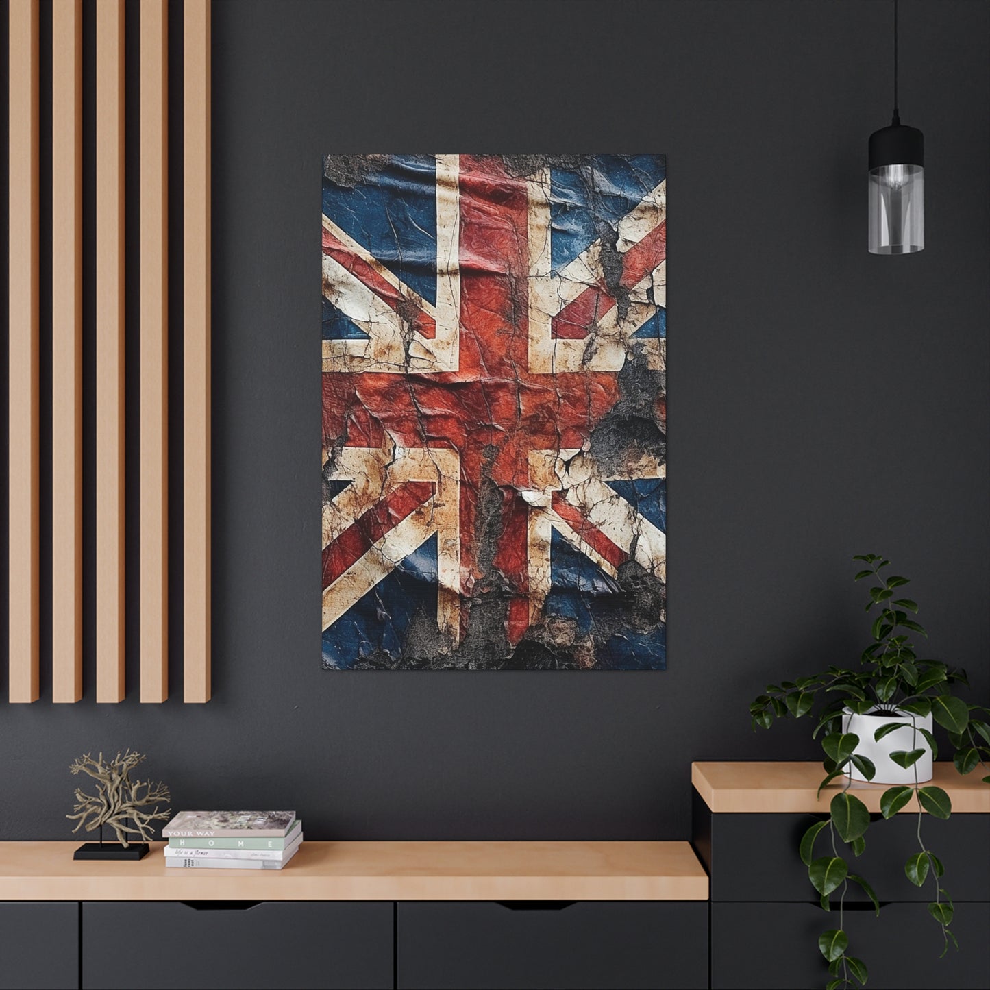 British Union Jack Tattered Flag Canvas Gallery Wraps