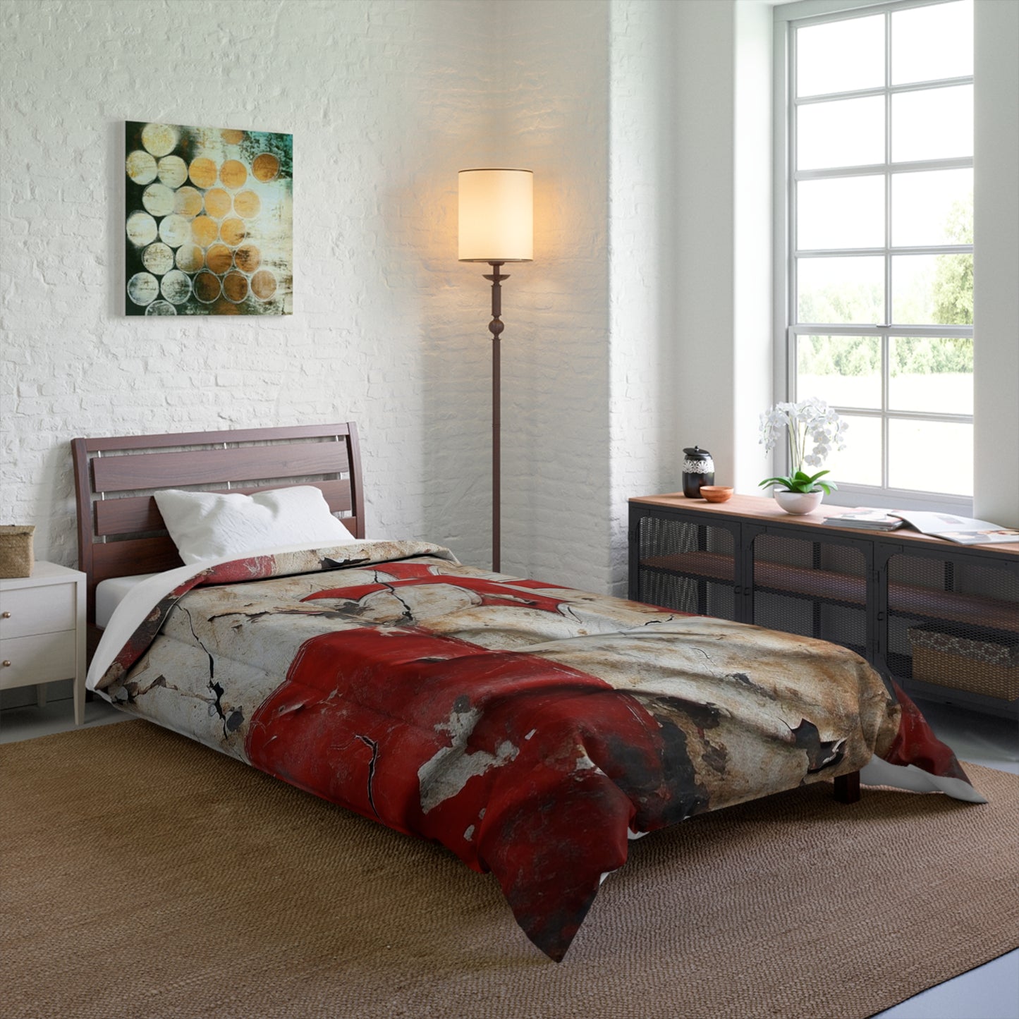 Distressed Templar Flag Comforter