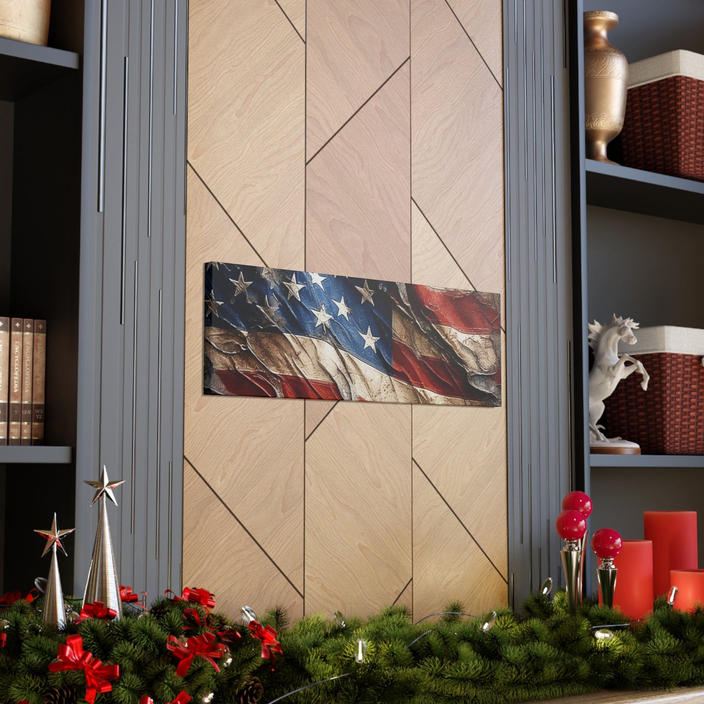 American Flag Distressed Canvas Gallery Wraps