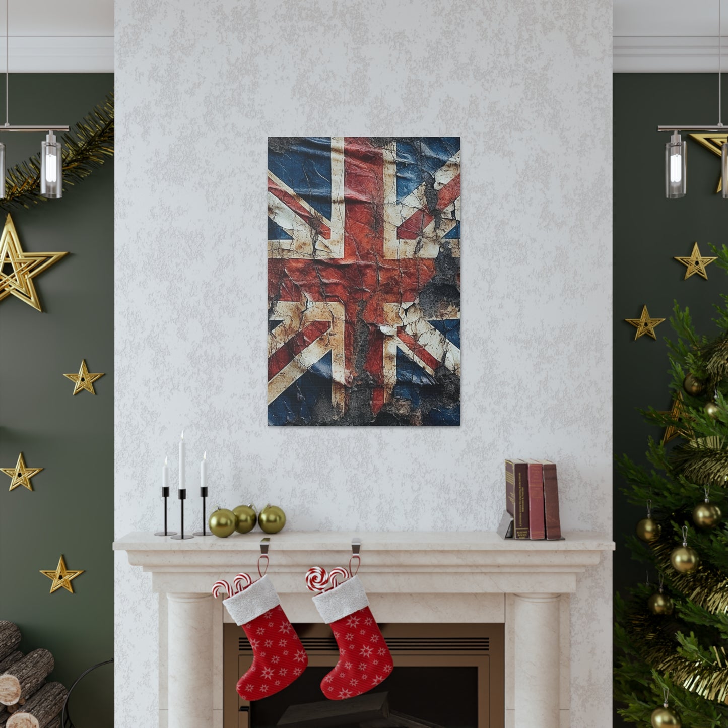 British Union Jack Tattered Flag Canvas Gallery Wraps