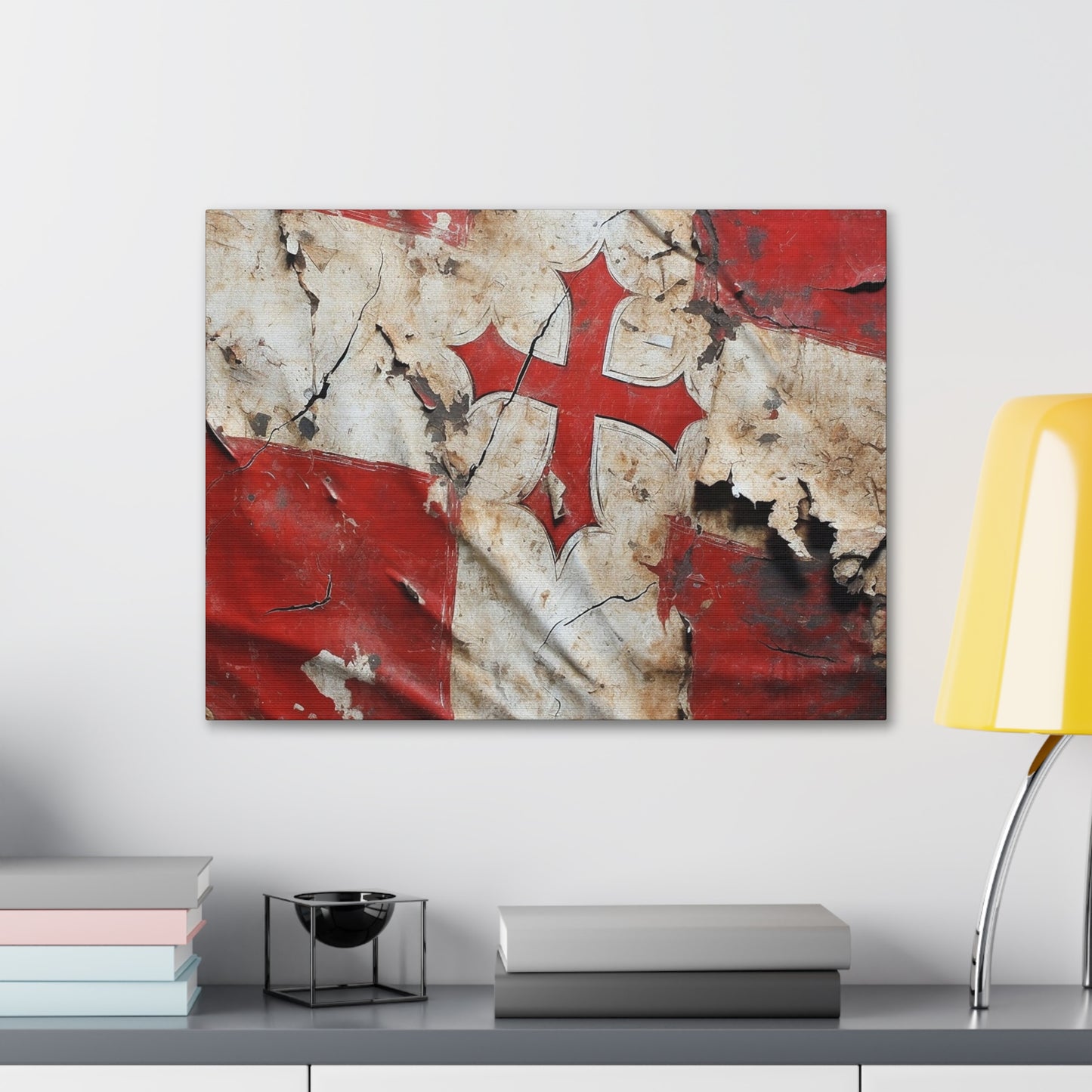 Tattered Templar Flag Canvas Gallery Wraps