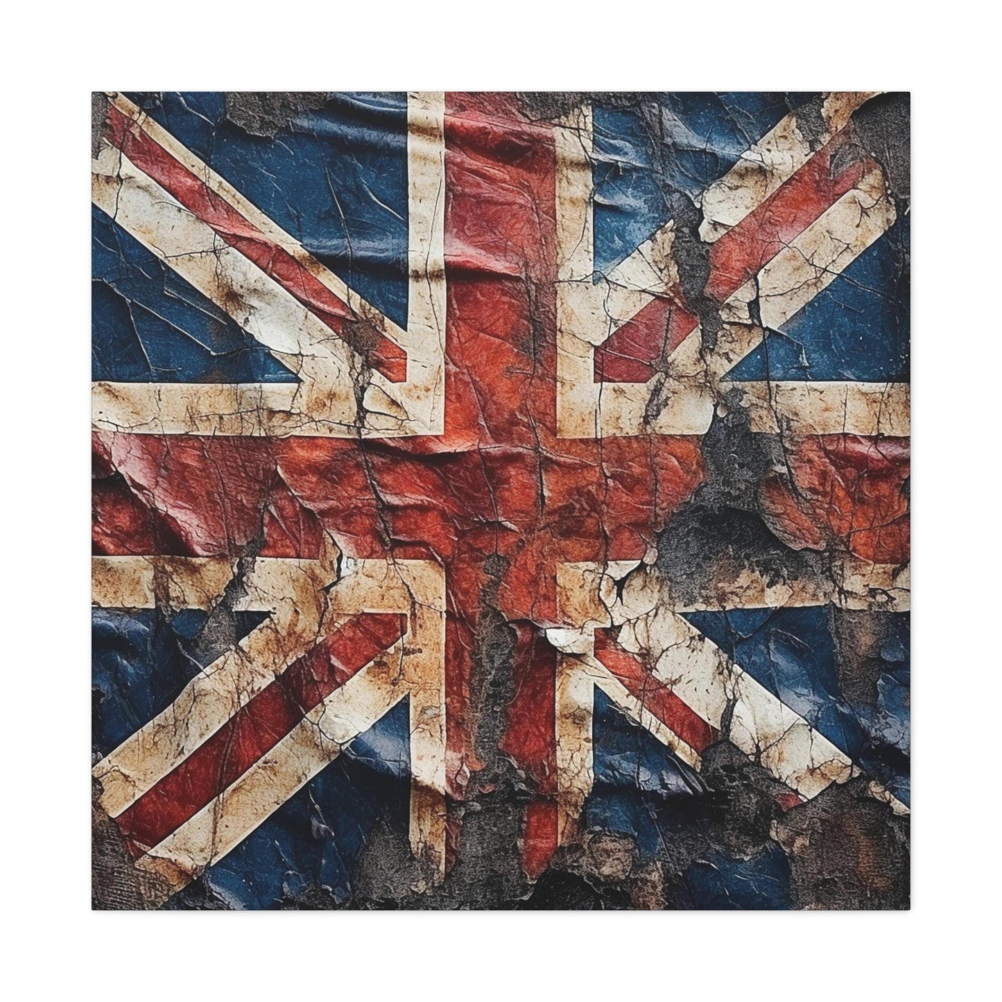 British Union Jack Tattered Flag Canvas Gallery Wraps