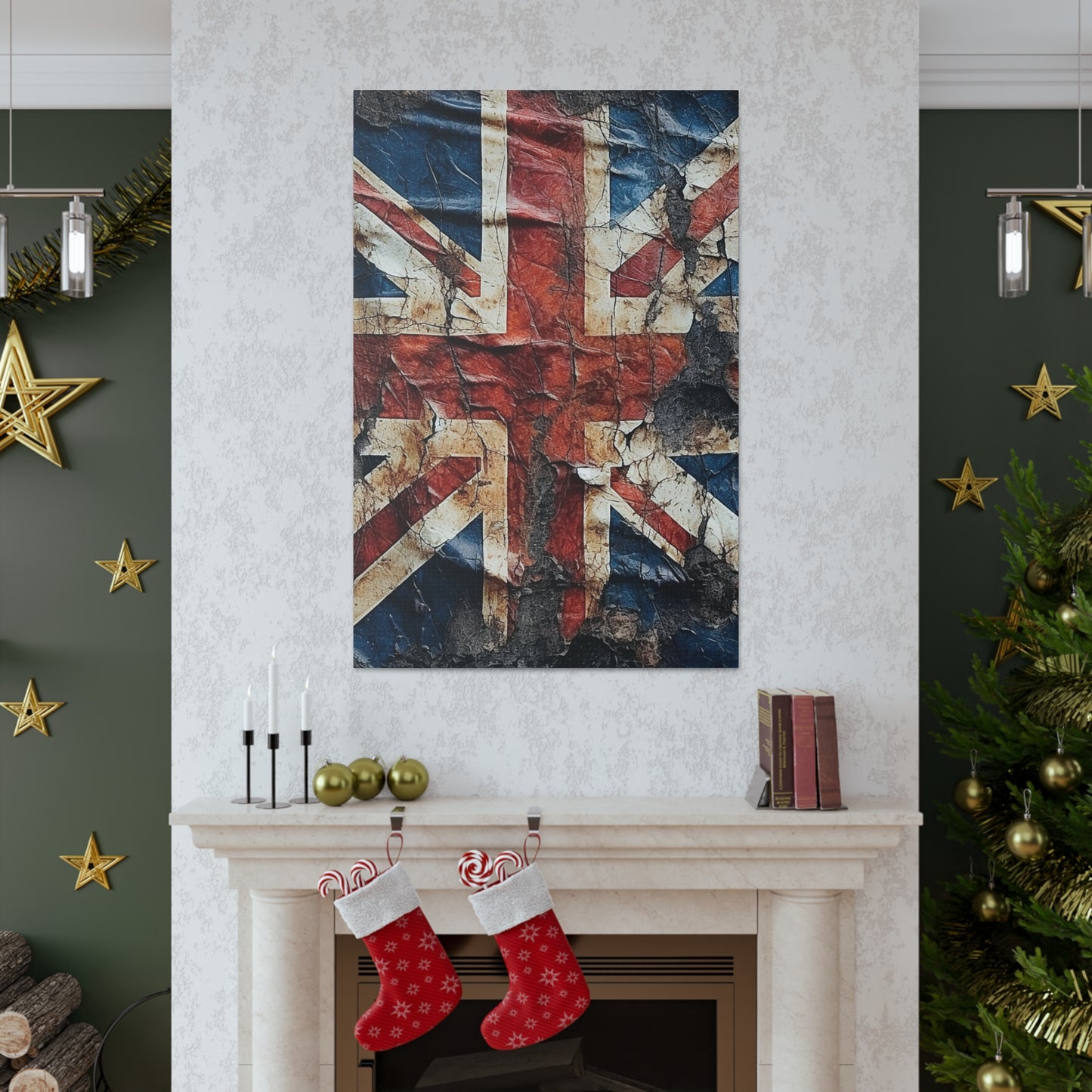 British Union Jack Tattered Flag Canvas Gallery Wraps