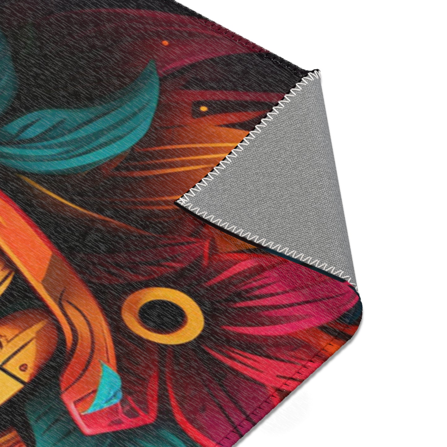 Feathered Tiki Area Rug