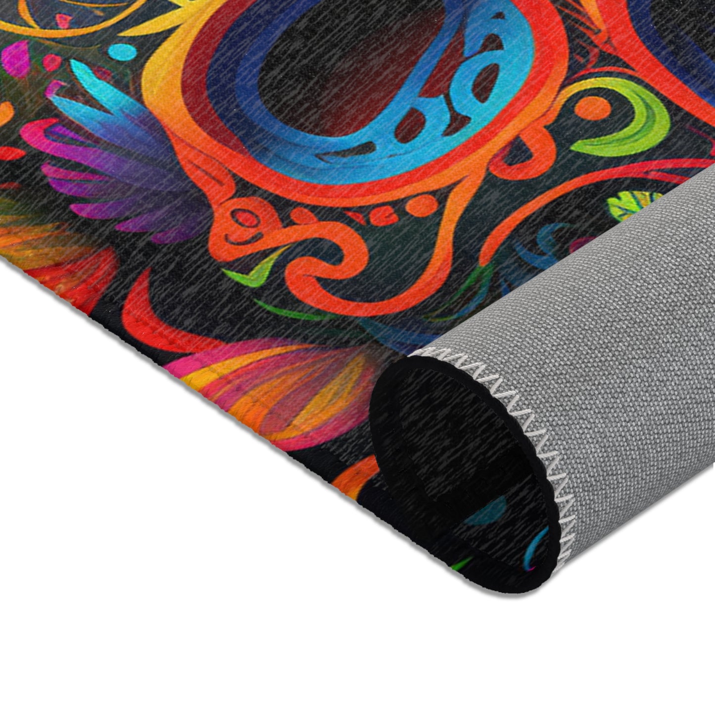 Neon Sugar Skull Area Rug