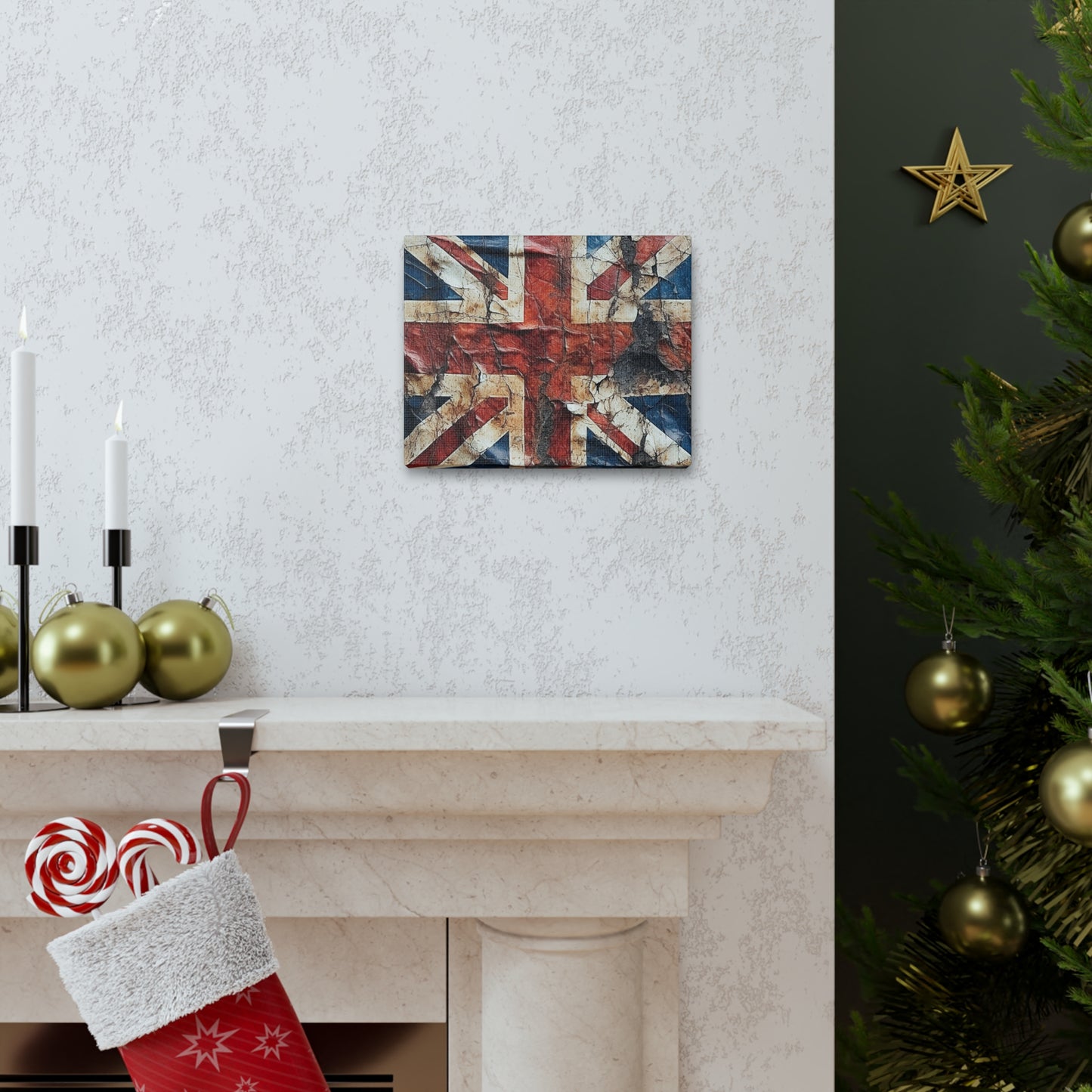 British Union Jack Tattered Flag Canvas Gallery Wraps