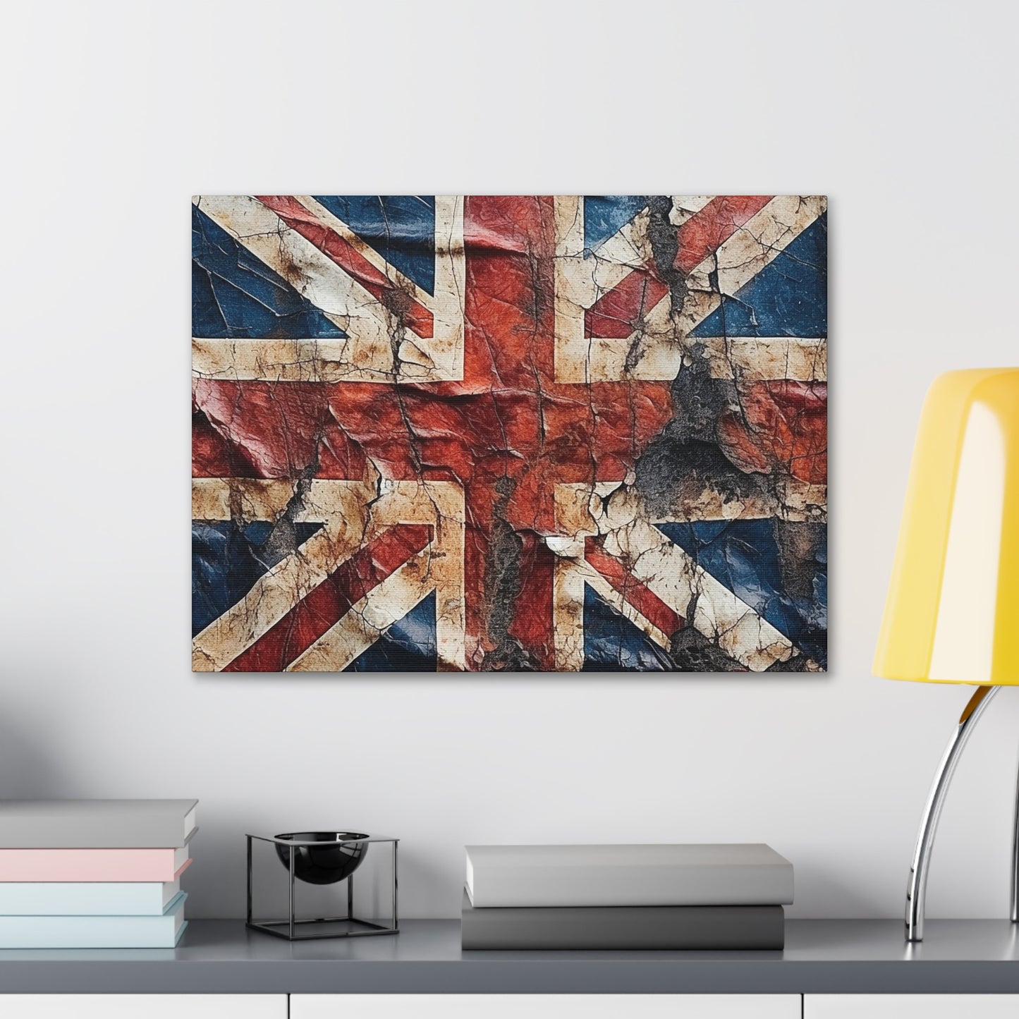 British Union Jack Tattered Flag Canvas Gallery Wraps
