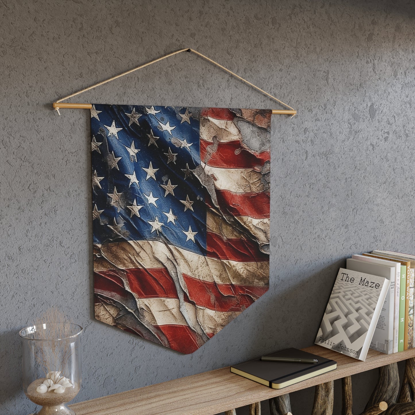 Distressed American Flag Pennant