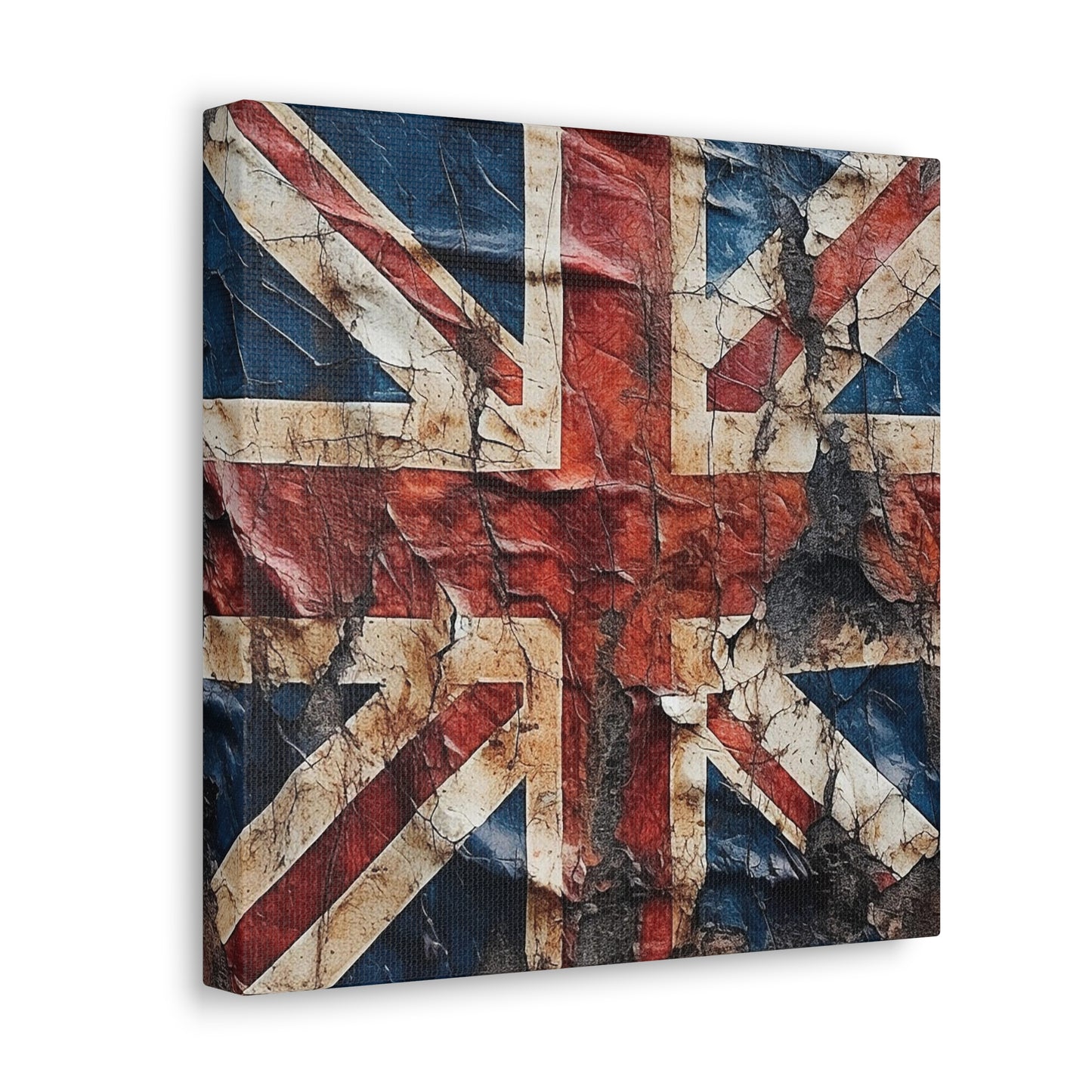 British Union Jack Tattered Flag Canvas Gallery Wraps