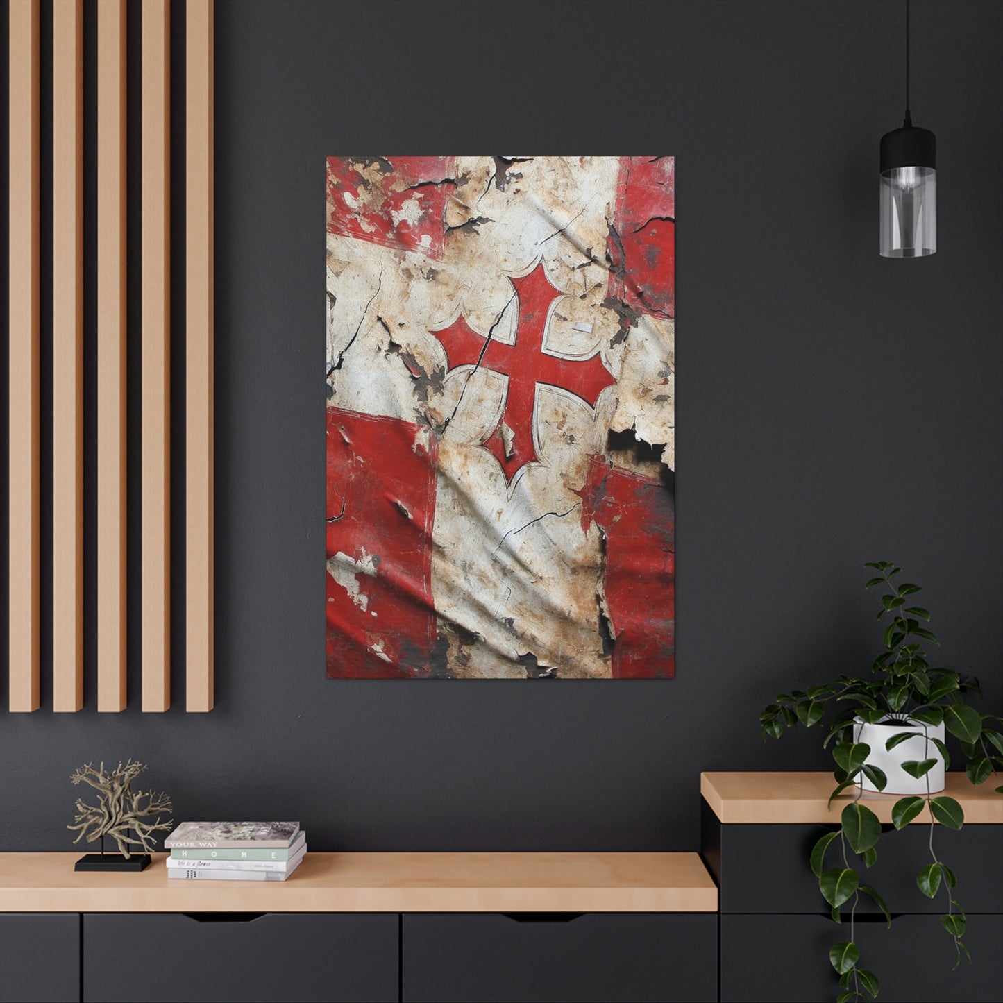 Tattered Templar Flag Canvas Gallery Wraps