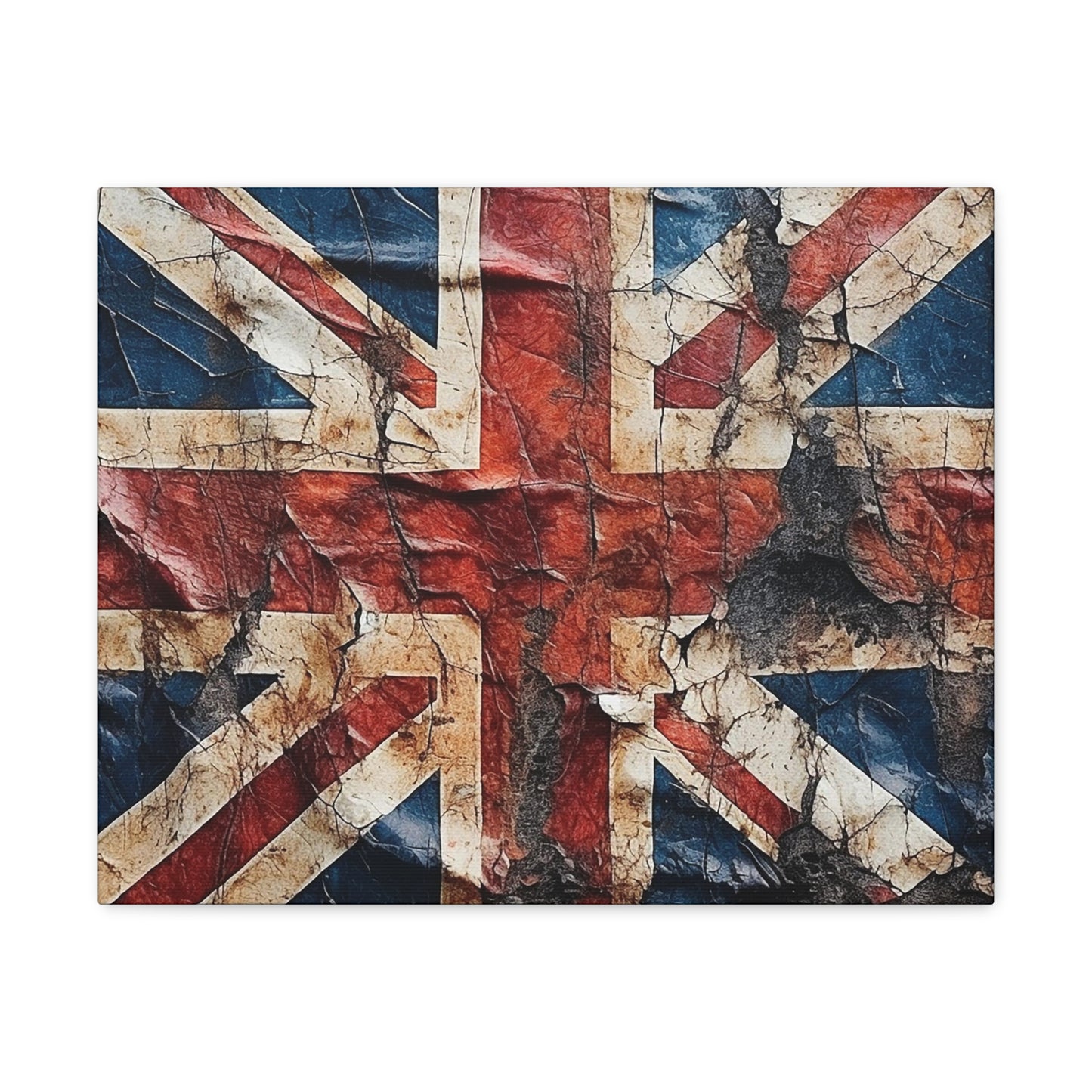 British Union Jack Tattered Flag Canvas Gallery Wraps