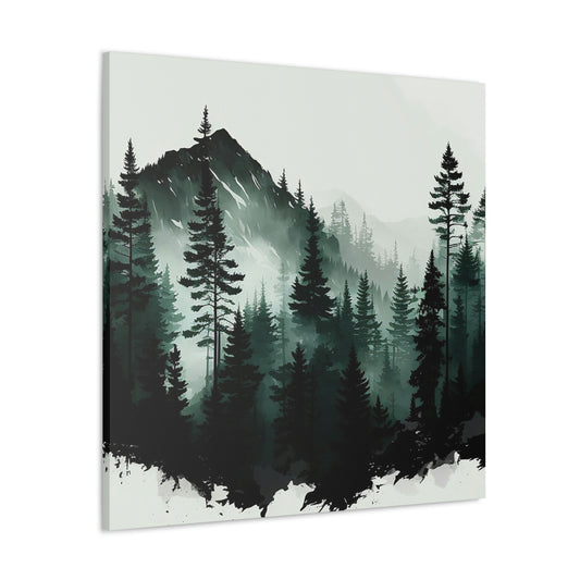 Misty Mountain Watercolor