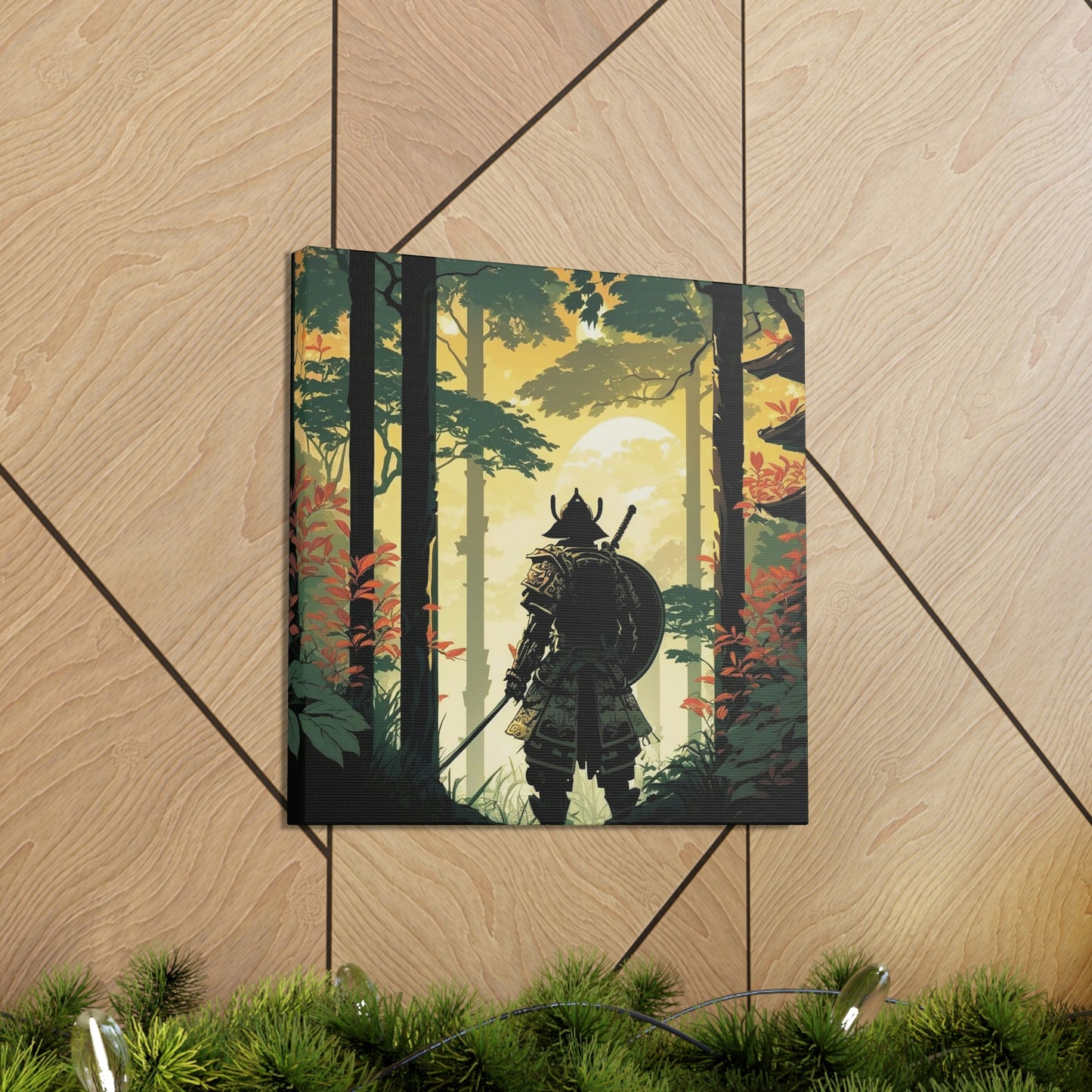 Temple Samurai Canvas Gallery Wraps