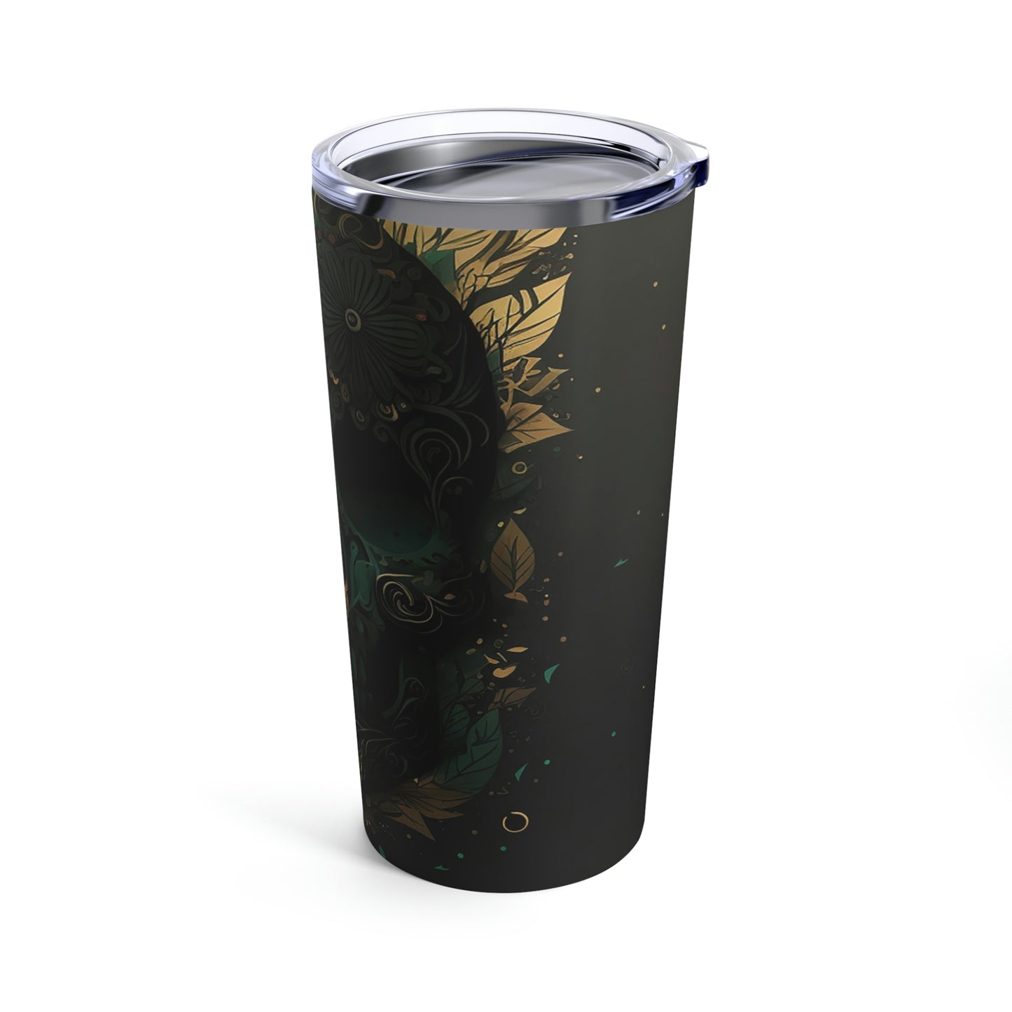 Green and Gold Skull Tumbler 20oz