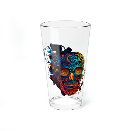 Elemental Flame Sugar Skull Mixing Glass, 16oz