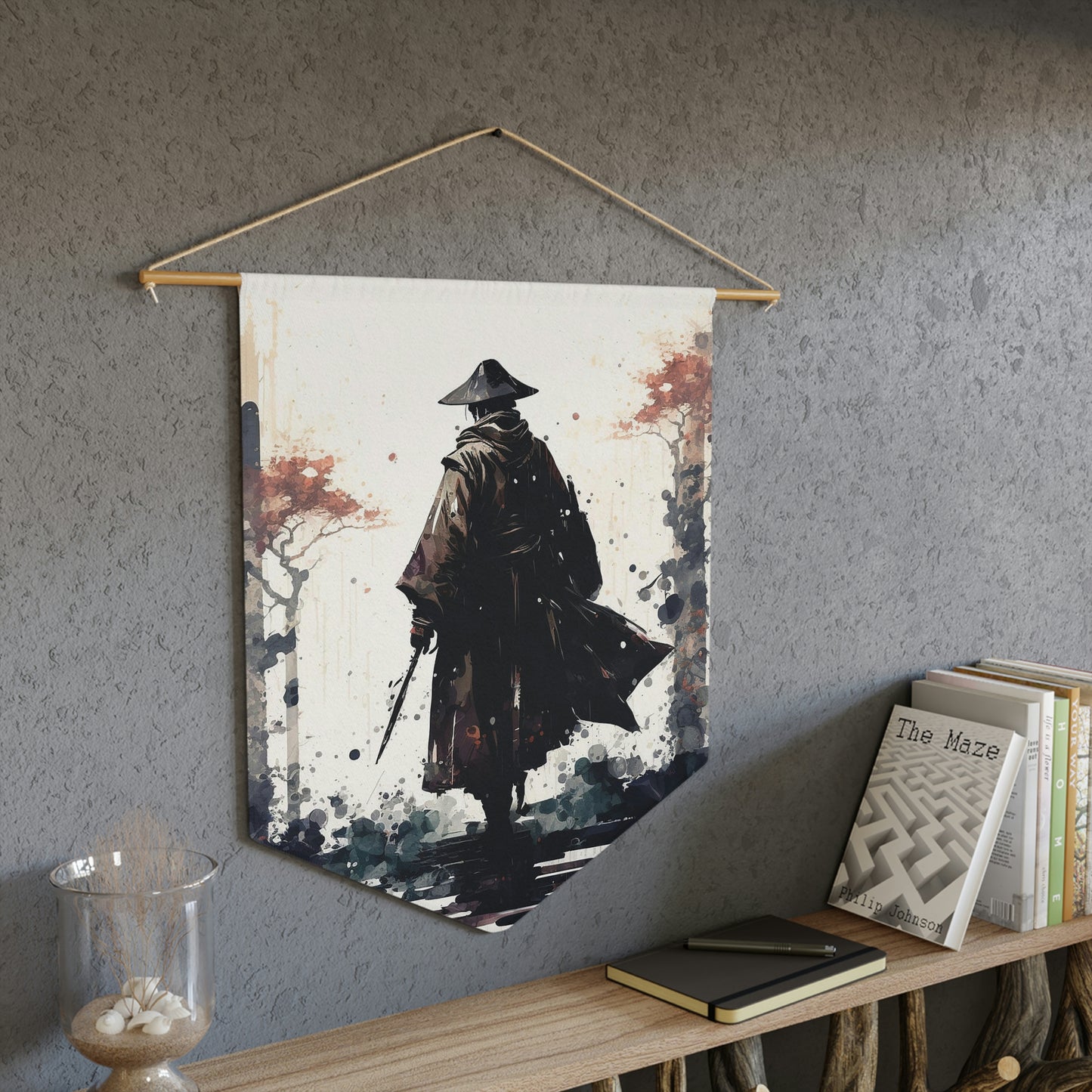 Forest Rain Watercolor Pennant