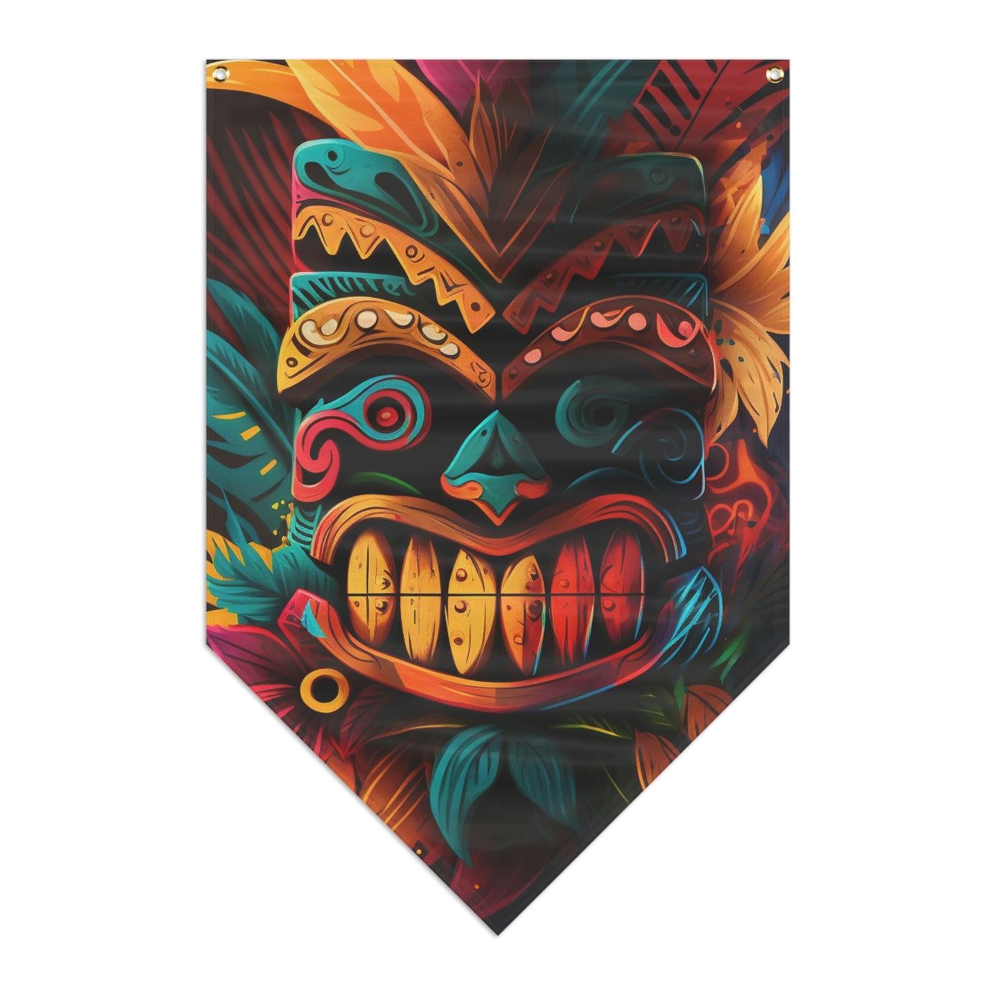 Feathered Tiki Pennant Banner