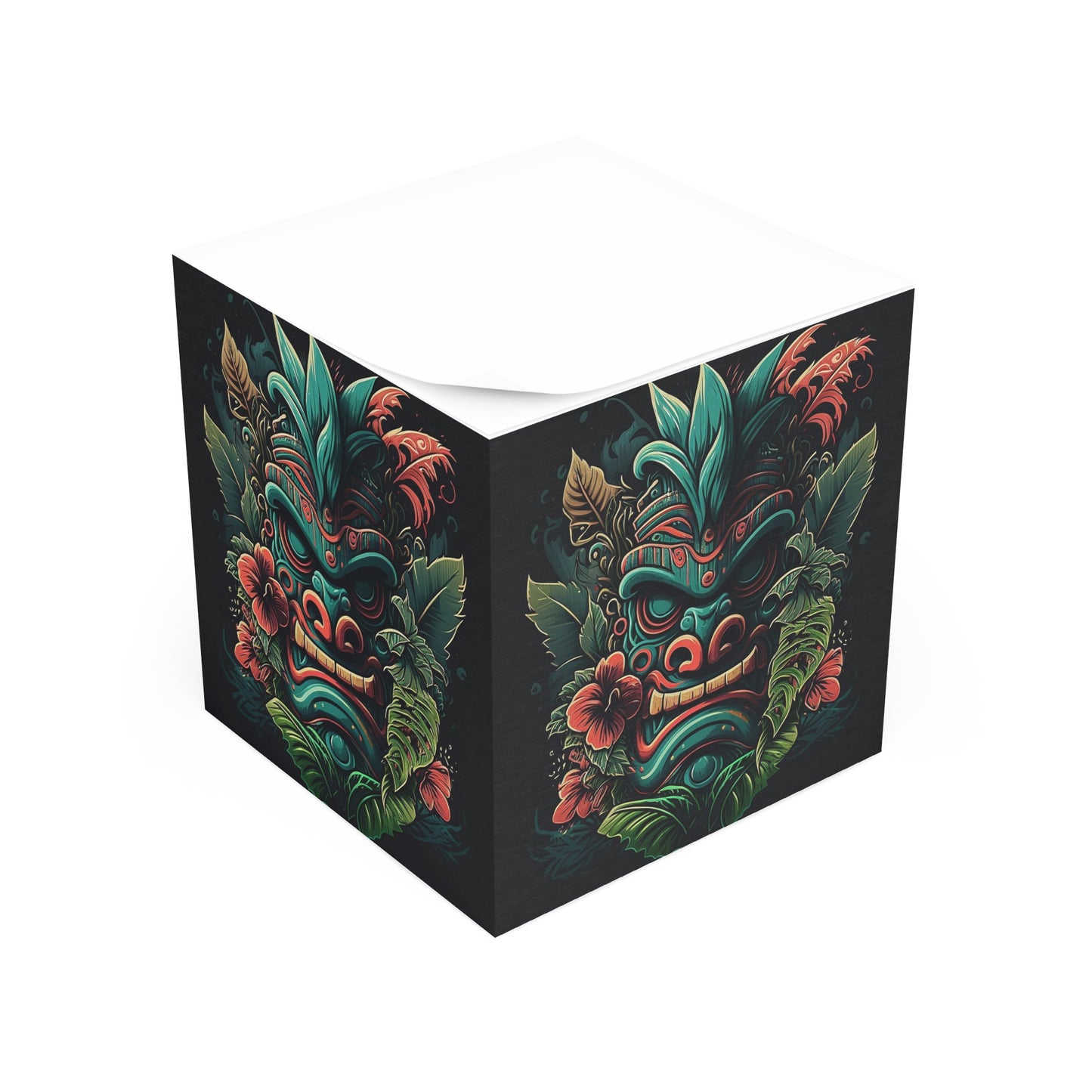 Green Tiki Note Cube