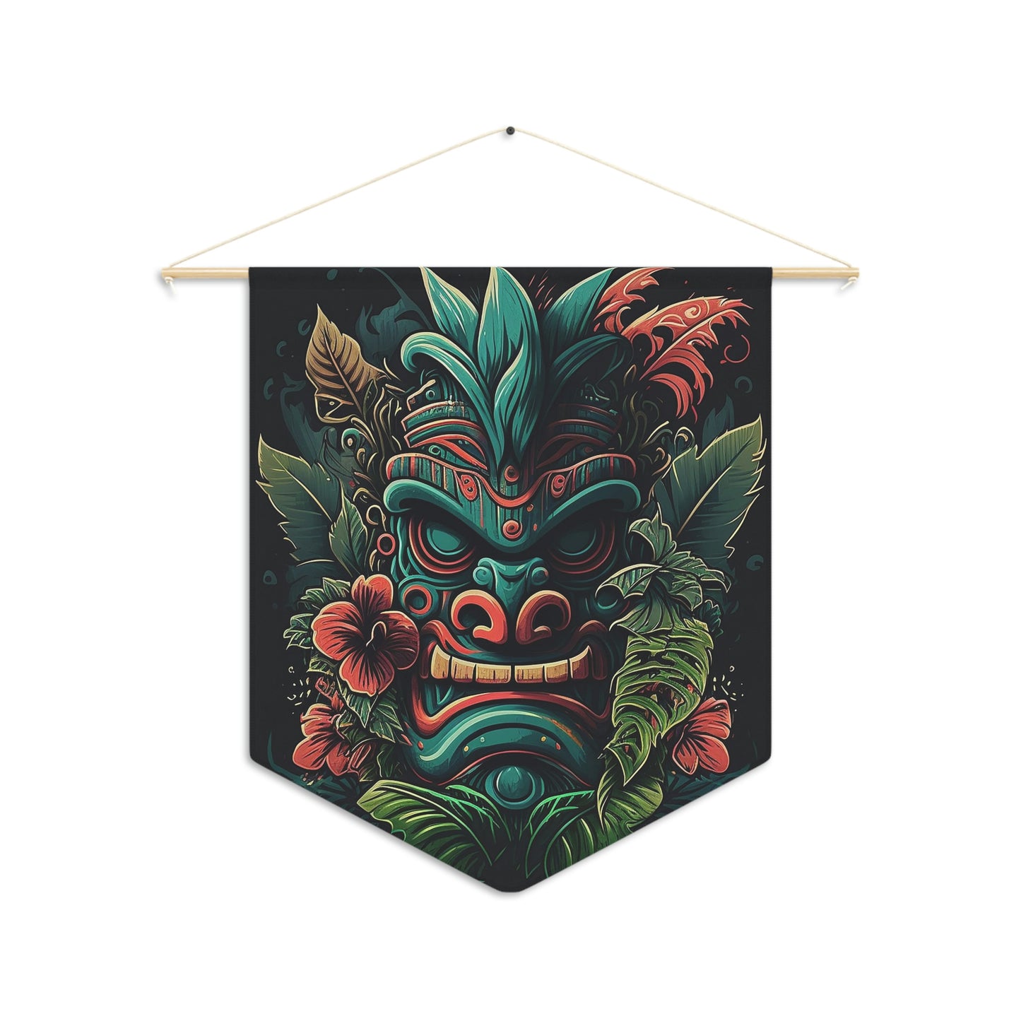 Green Tiki Pennant