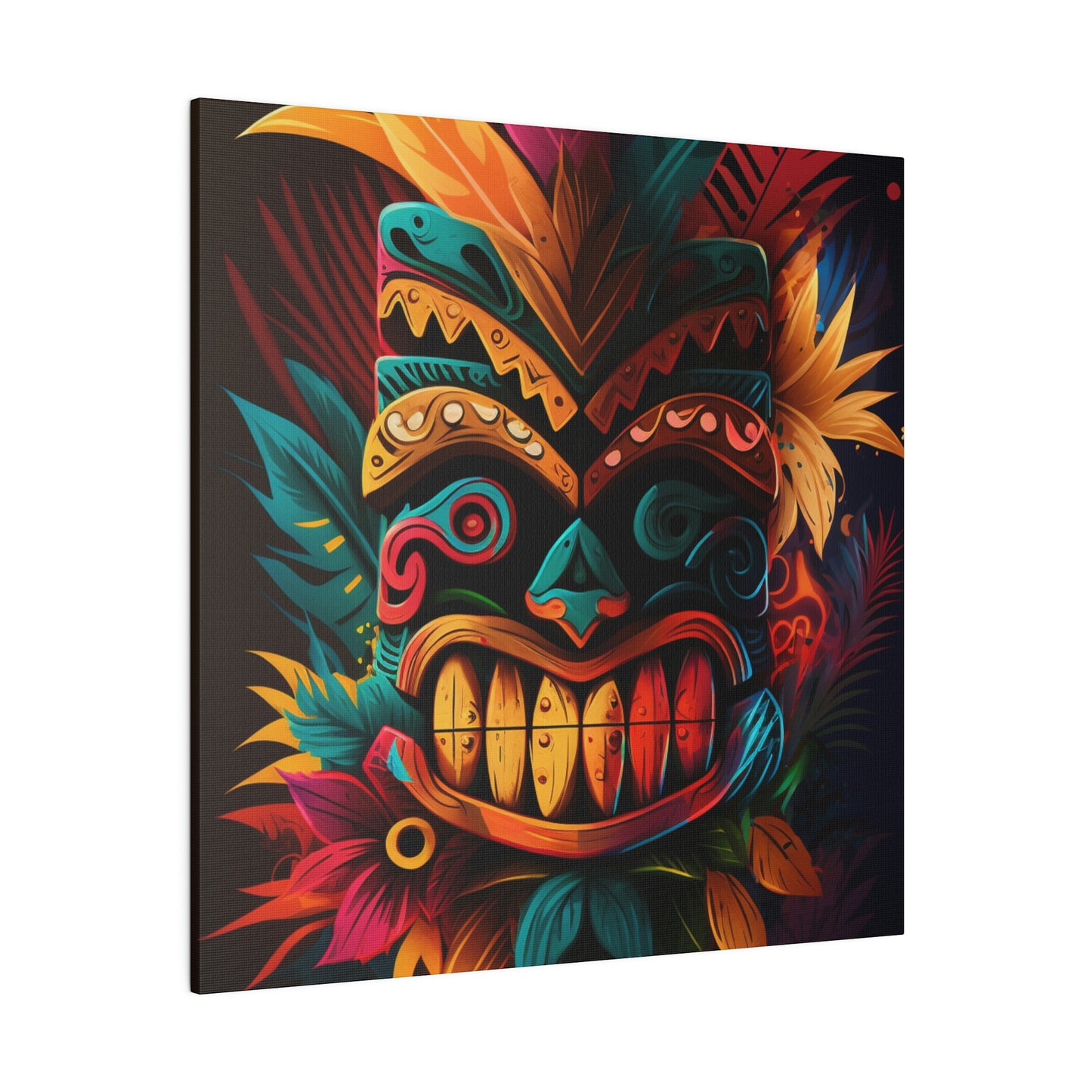 Feathered Tiki Canvas Print