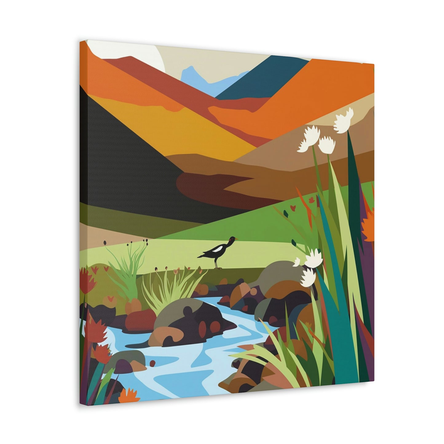 Mountain River Canvas Gallery Wraps