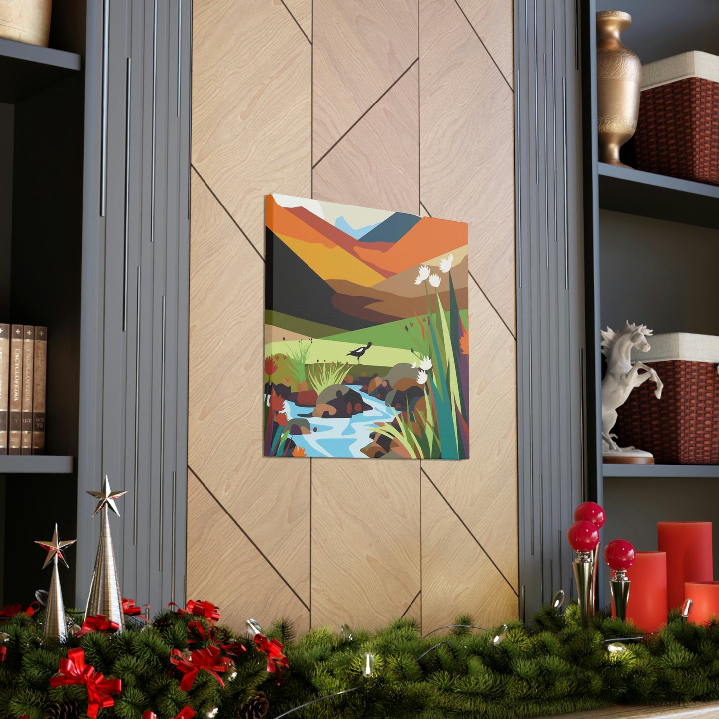 Mountain River Canvas Gallery Wraps
