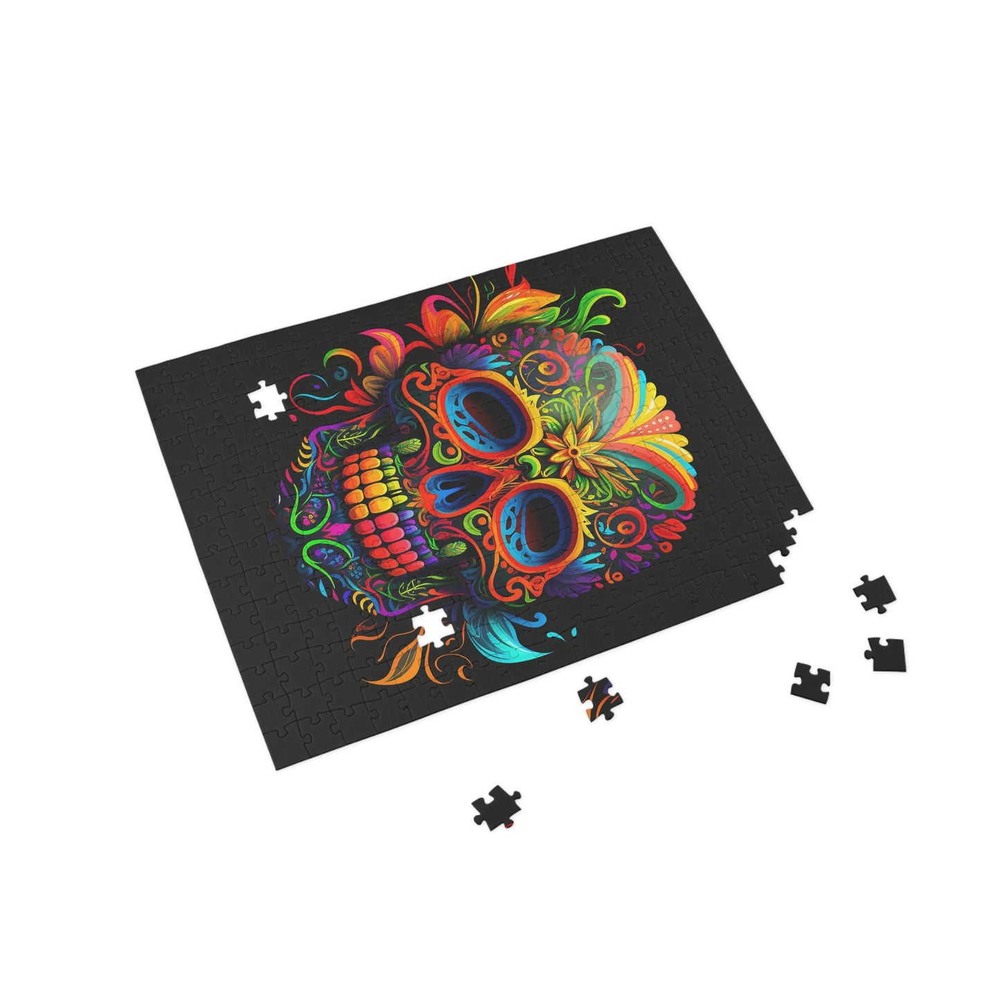Neon Sugar Skull Puzzle (96, 252, 500, 1000-Piece)