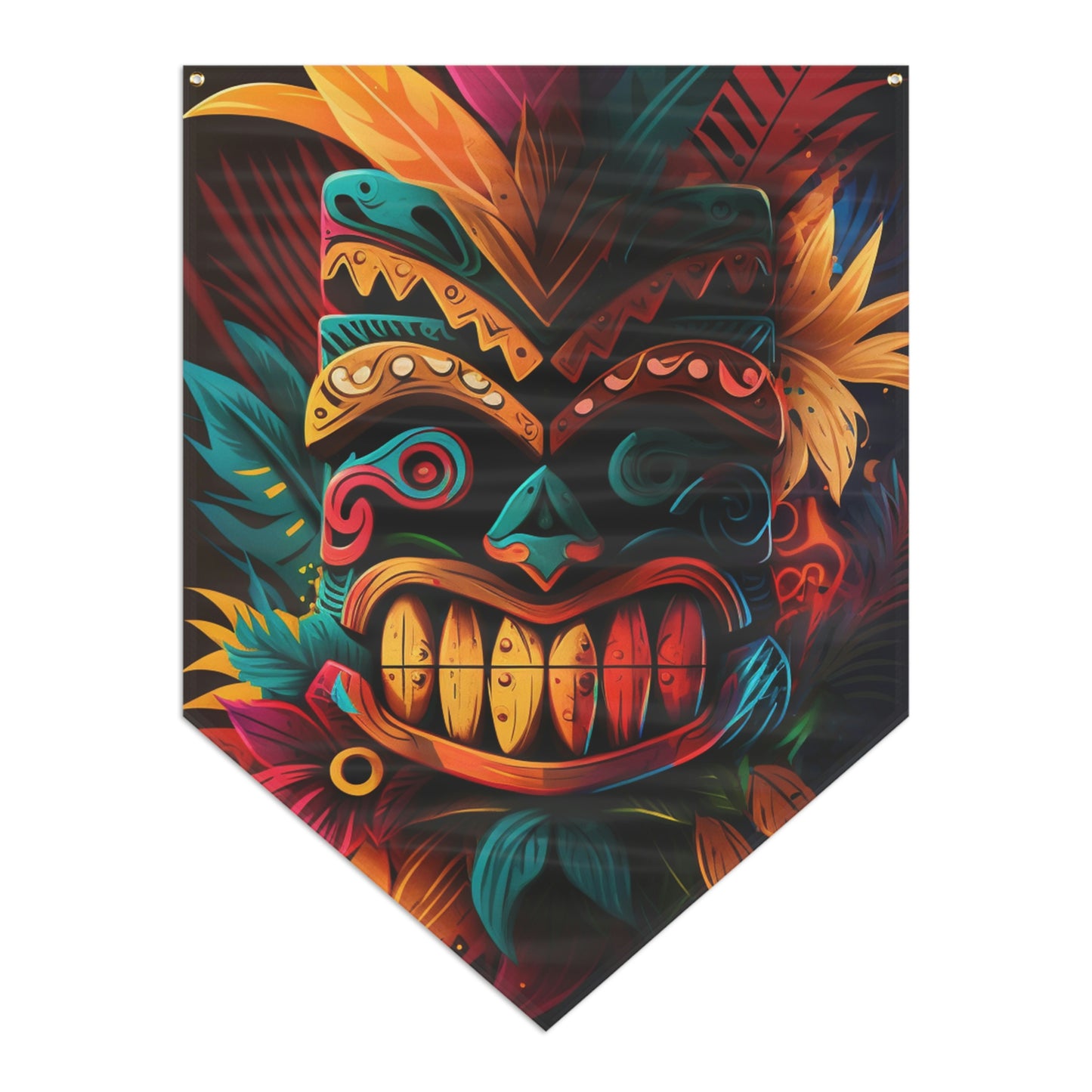 Feathered Tiki Pennant Banner