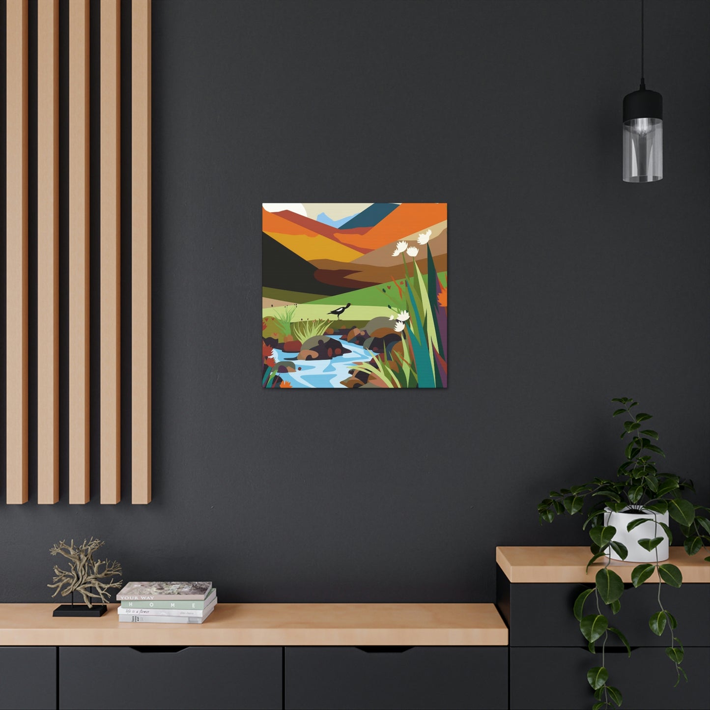 Mountain River Canvas Gallery Wraps