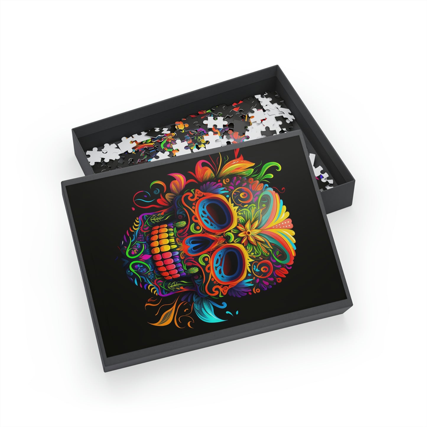 Neon Sugar Skull Puzzle (96, 252, 500, 1000-Piece)
