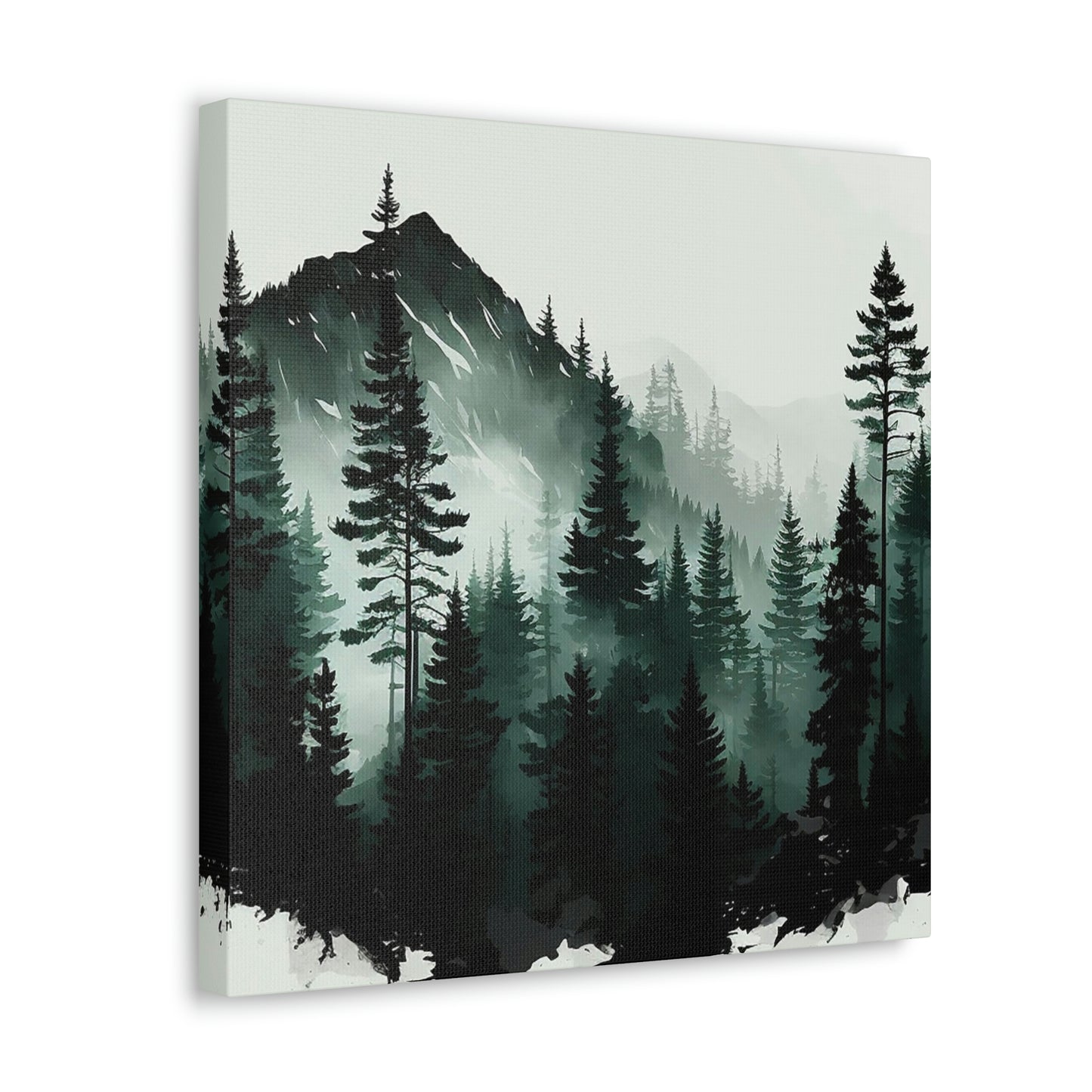 Misty Mountain Watercolor
