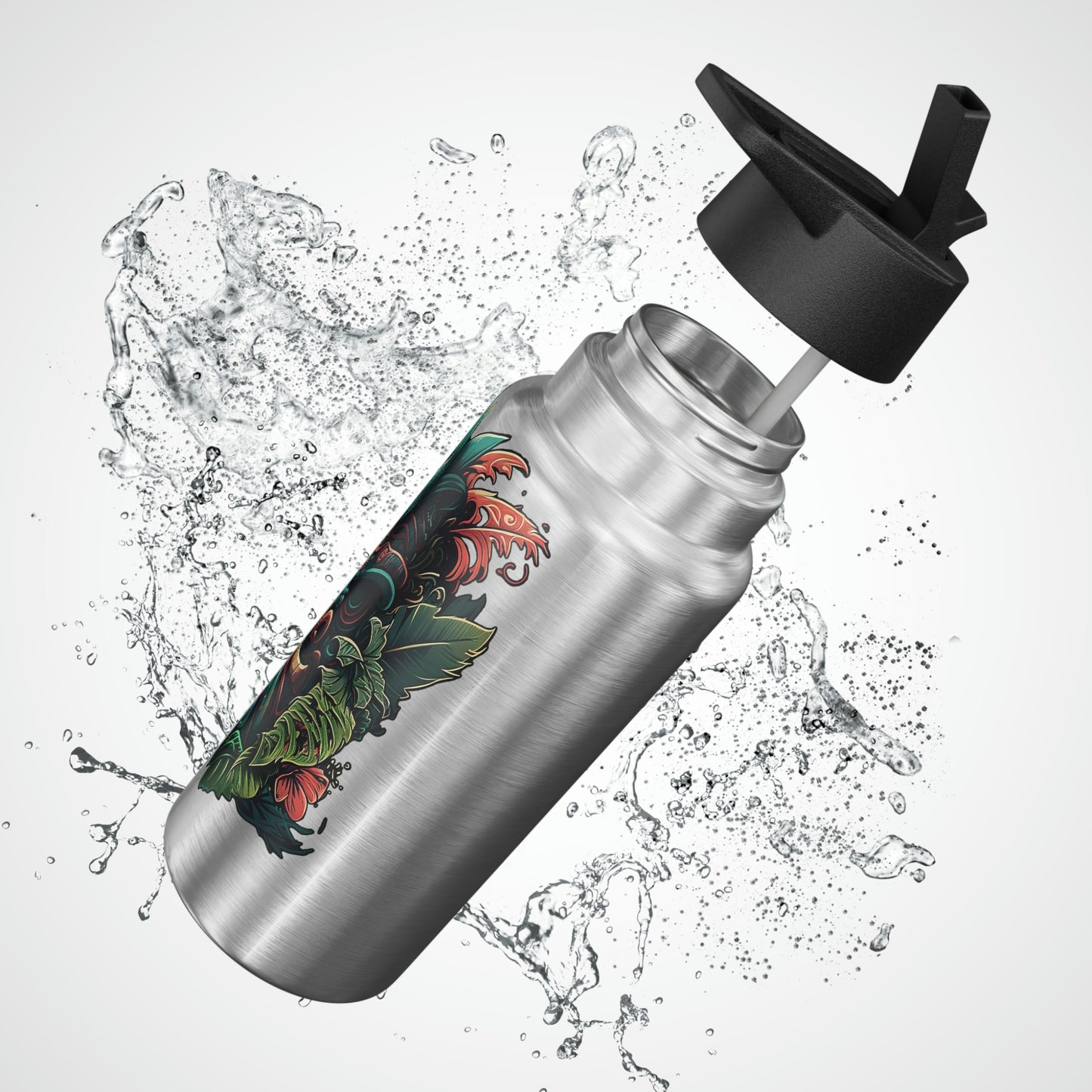 Green Tiki Gator Tumbler, 32oz