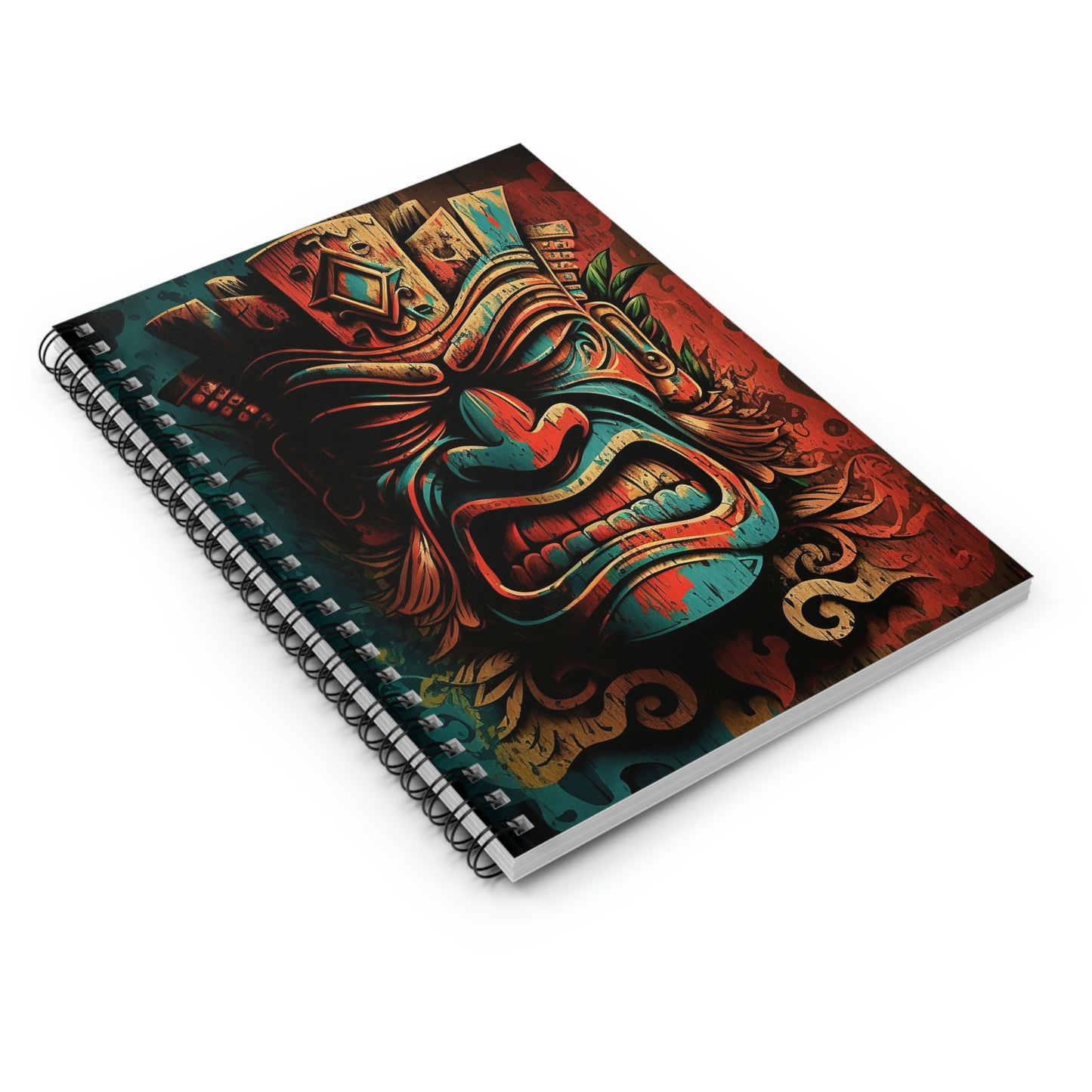 Angry Tiki Spiral Notebook - Ruled Line