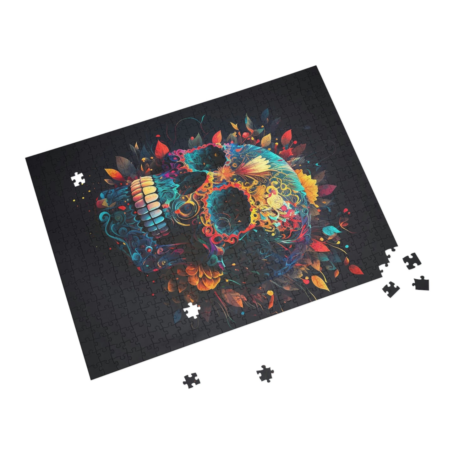 Blue Sugar Skull Puzzle (96, 252, 500, 1000-Piece)