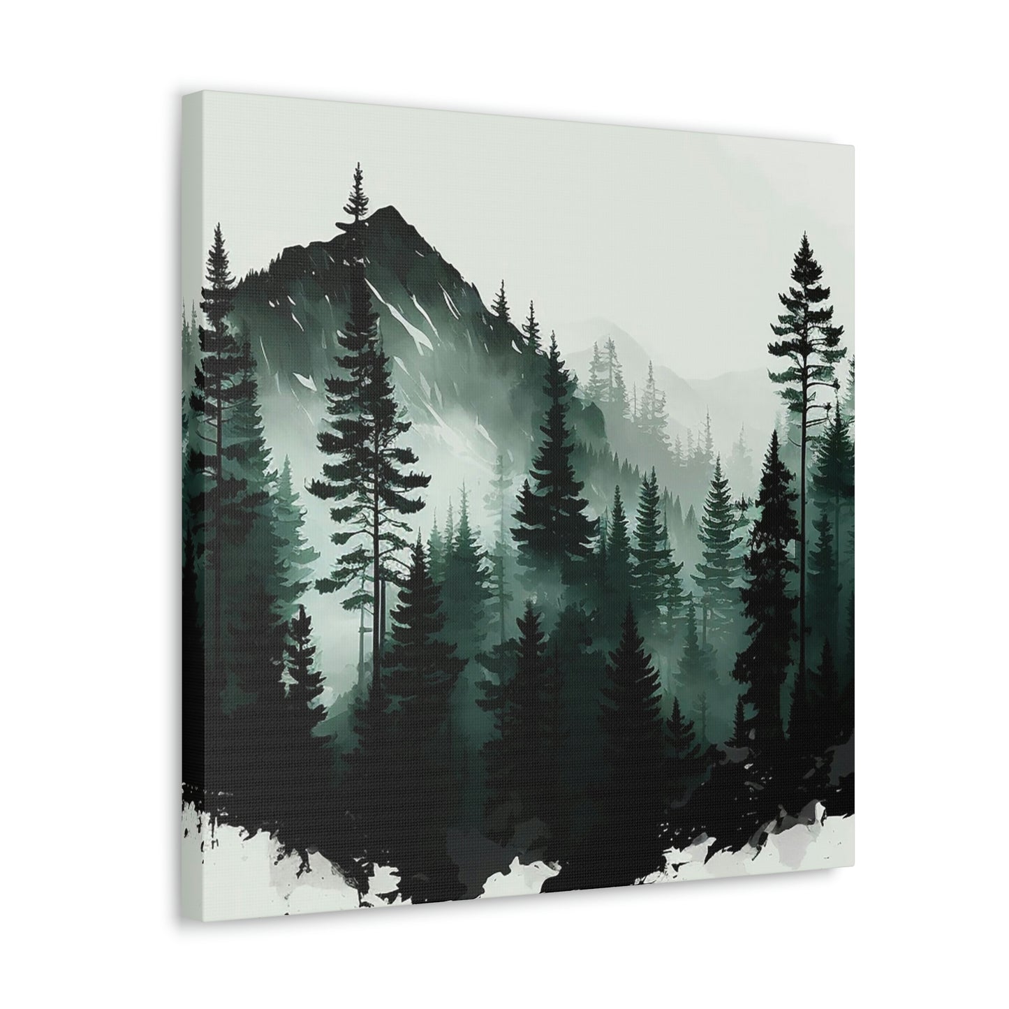 Misty Mountain Watercolor