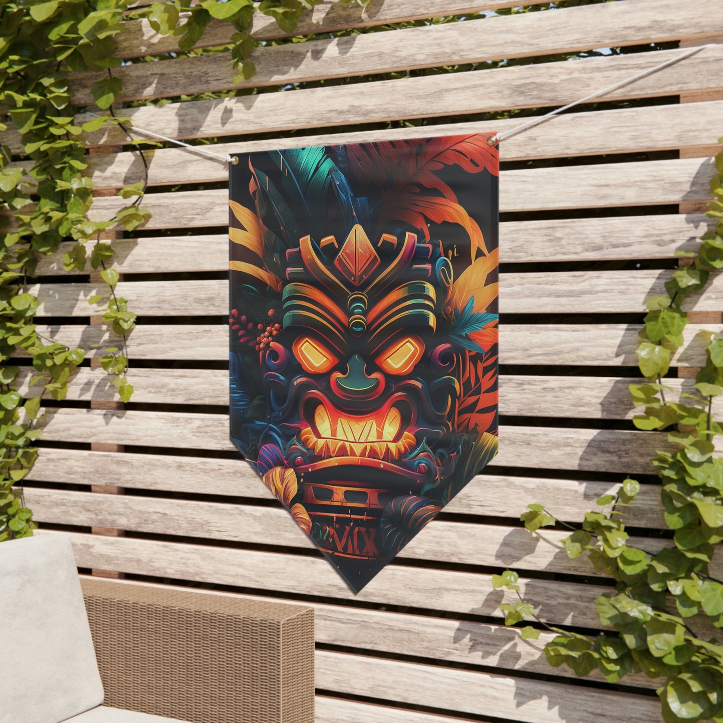 Fire Tiki Pennant Banner