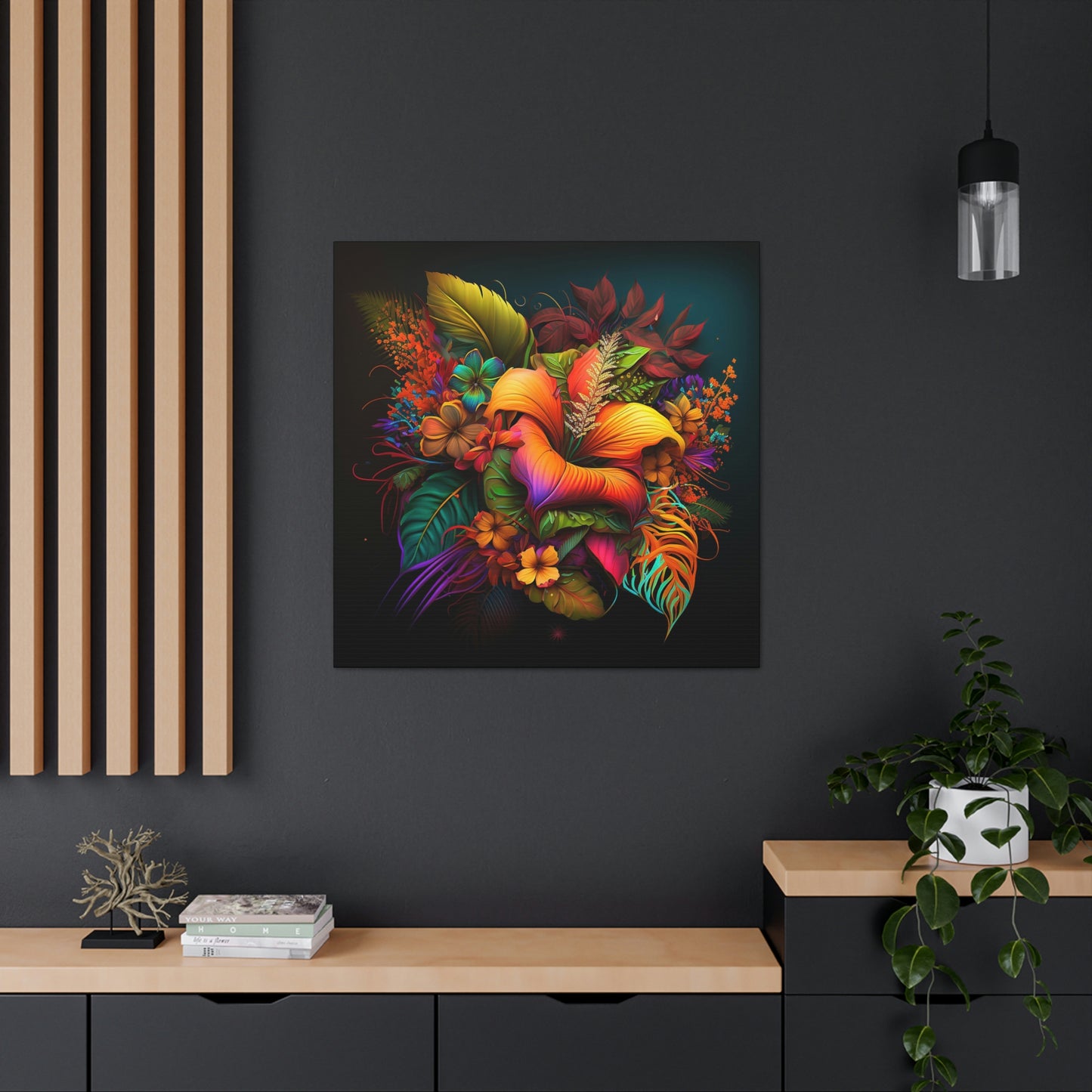Polynesian Flowers Canvas Gallery Wraps