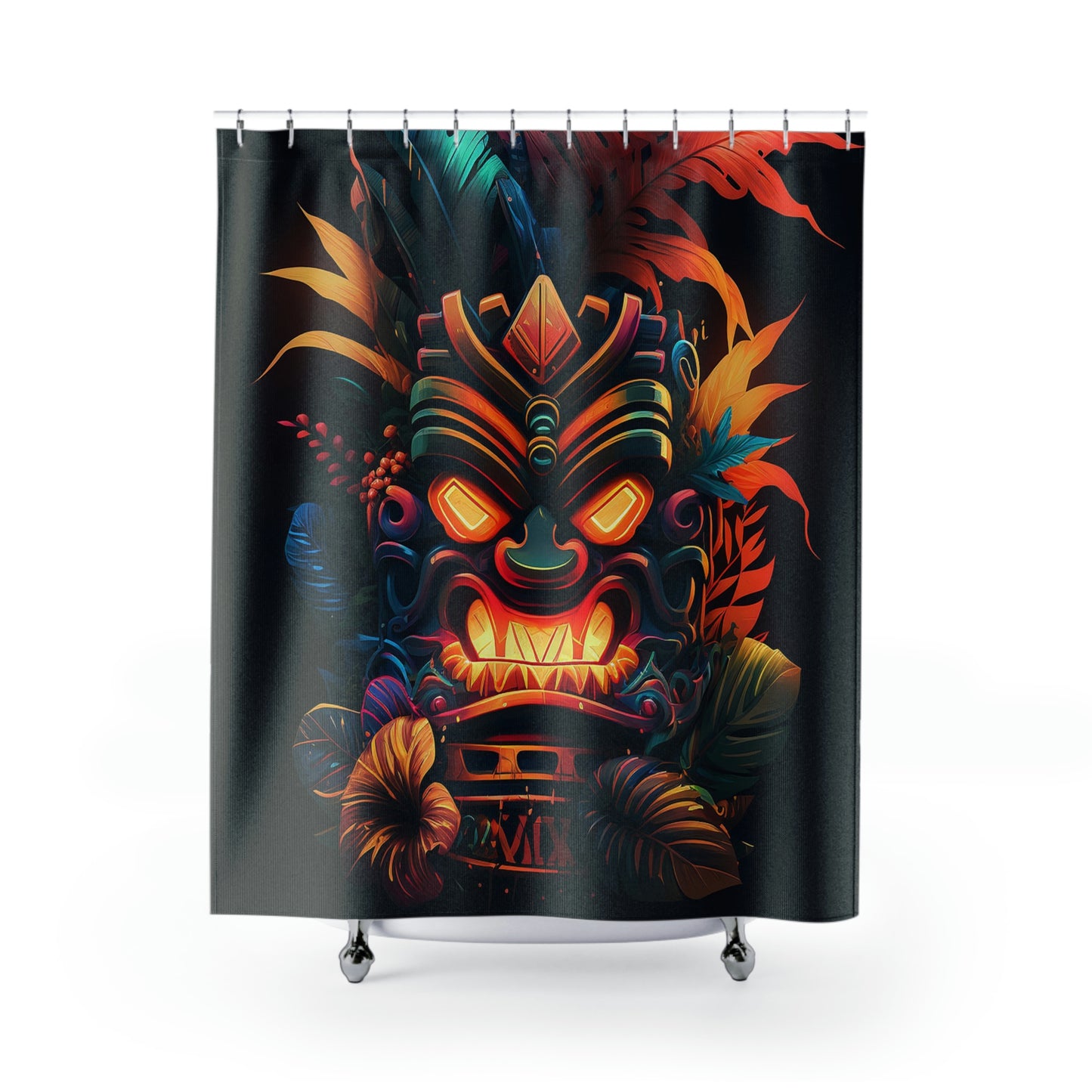 Fire Tiki Shower Curtains
