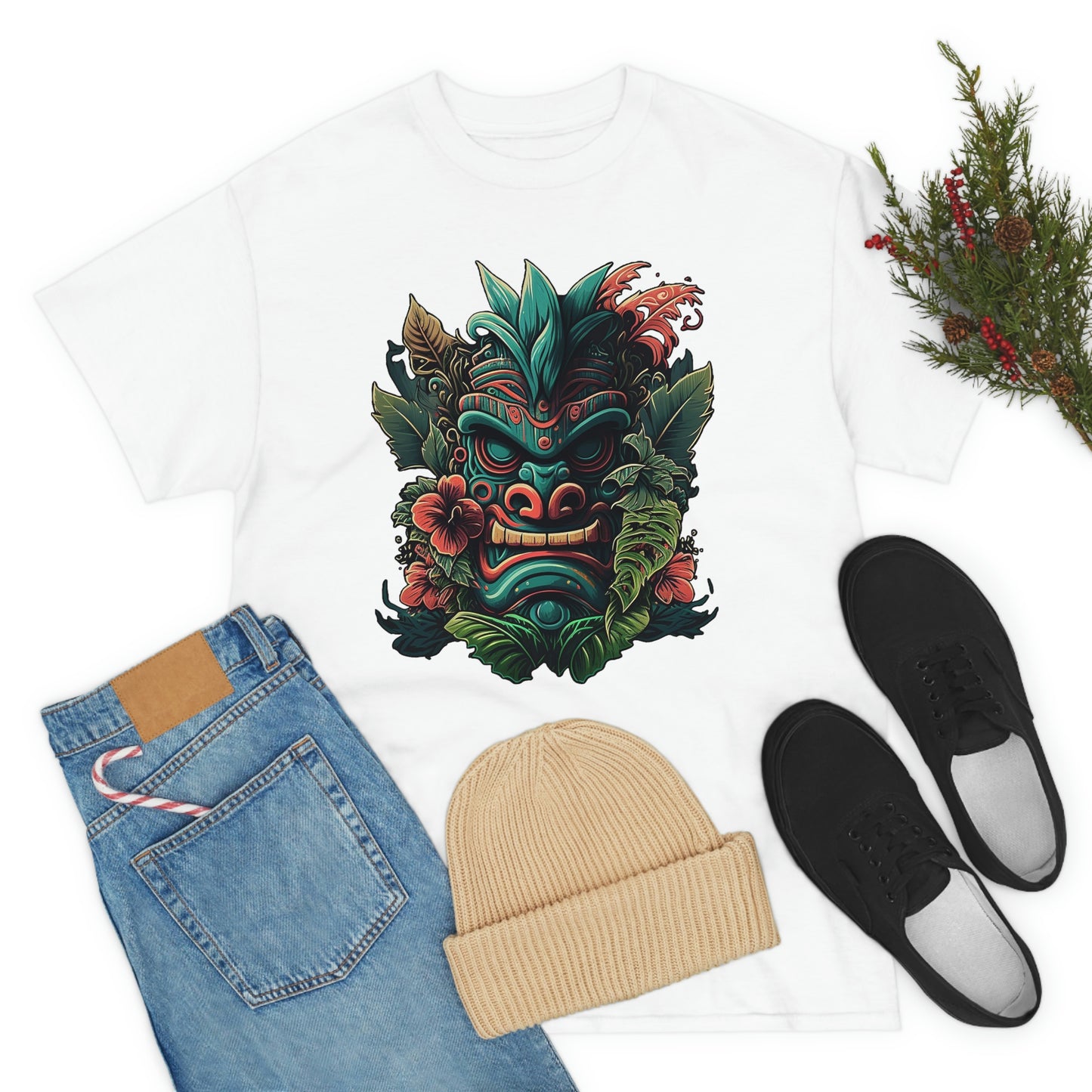 Green Tiki Unisex Heavy Cotton Tee