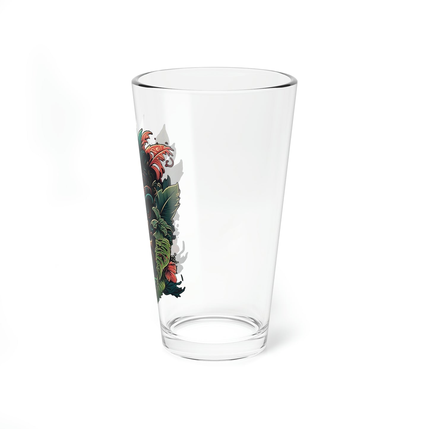 Green Tiki Mixing Glass, 16oz