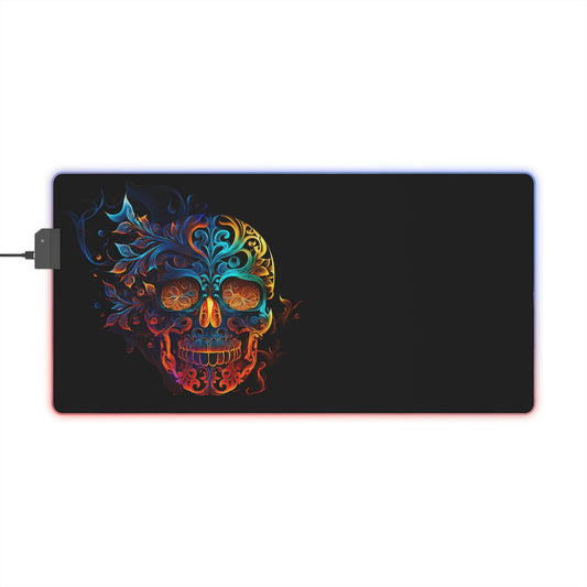 Elemental Flame Sugar Skull LED Gaming Mouse Pad