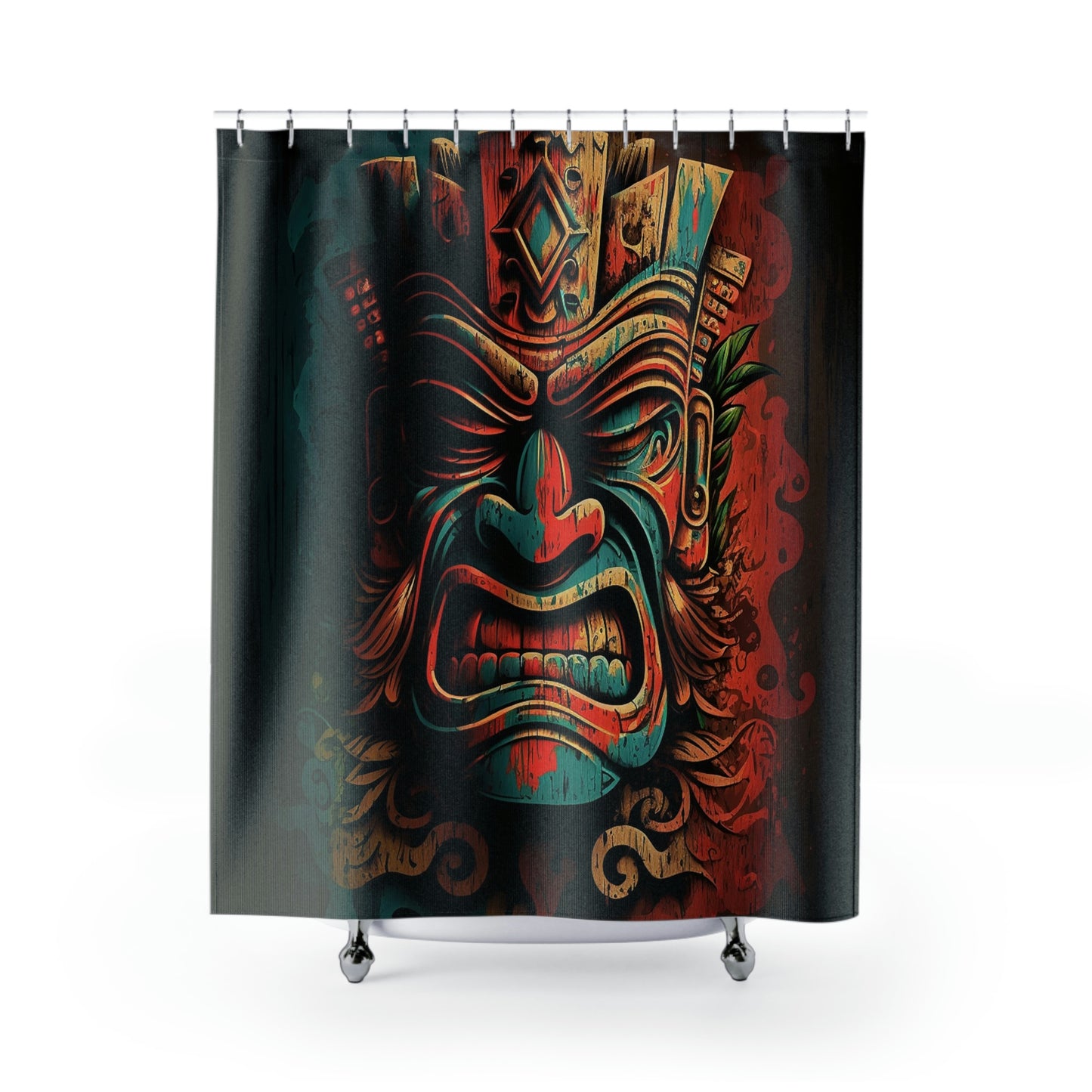 Angry Tiki Shower Curtains