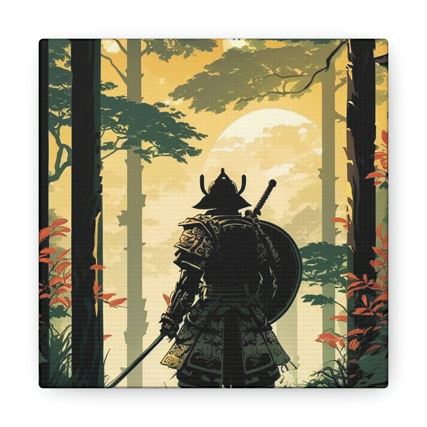 Temple Samurai Canvas Gallery Wraps