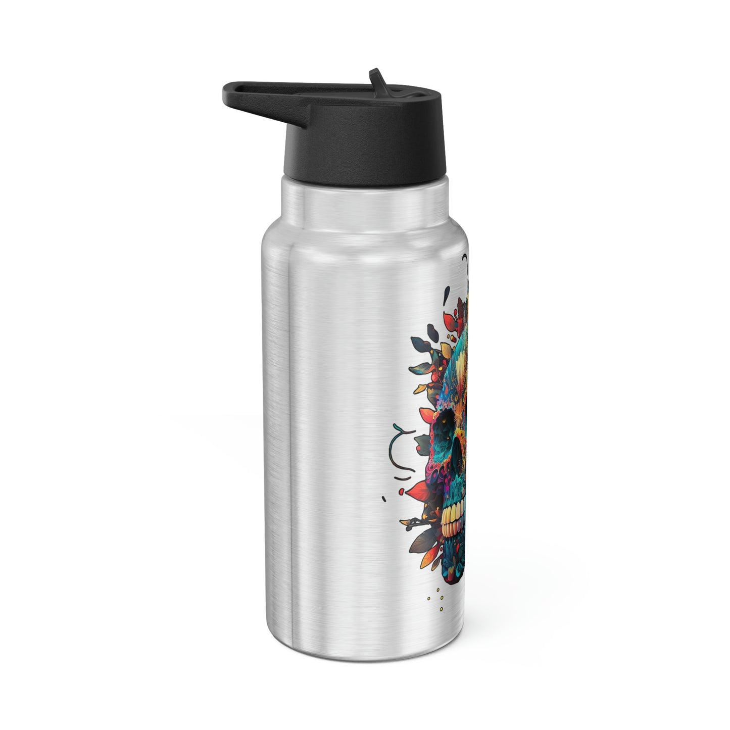 Blue Sugar Skull Gator Tumbler, 32oz