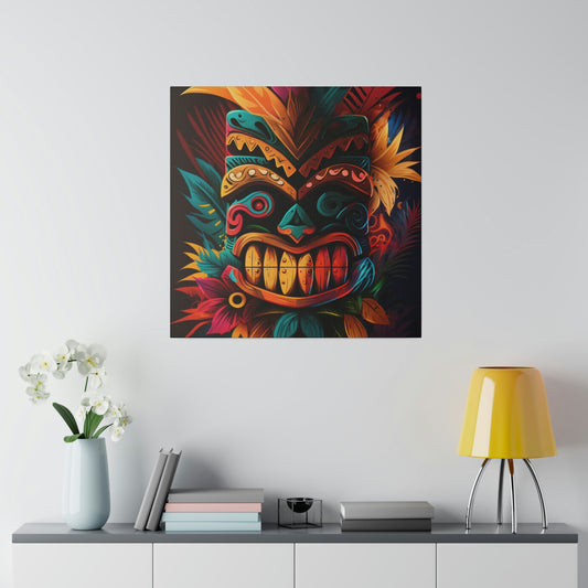 Feathered Tiki Canvas Print