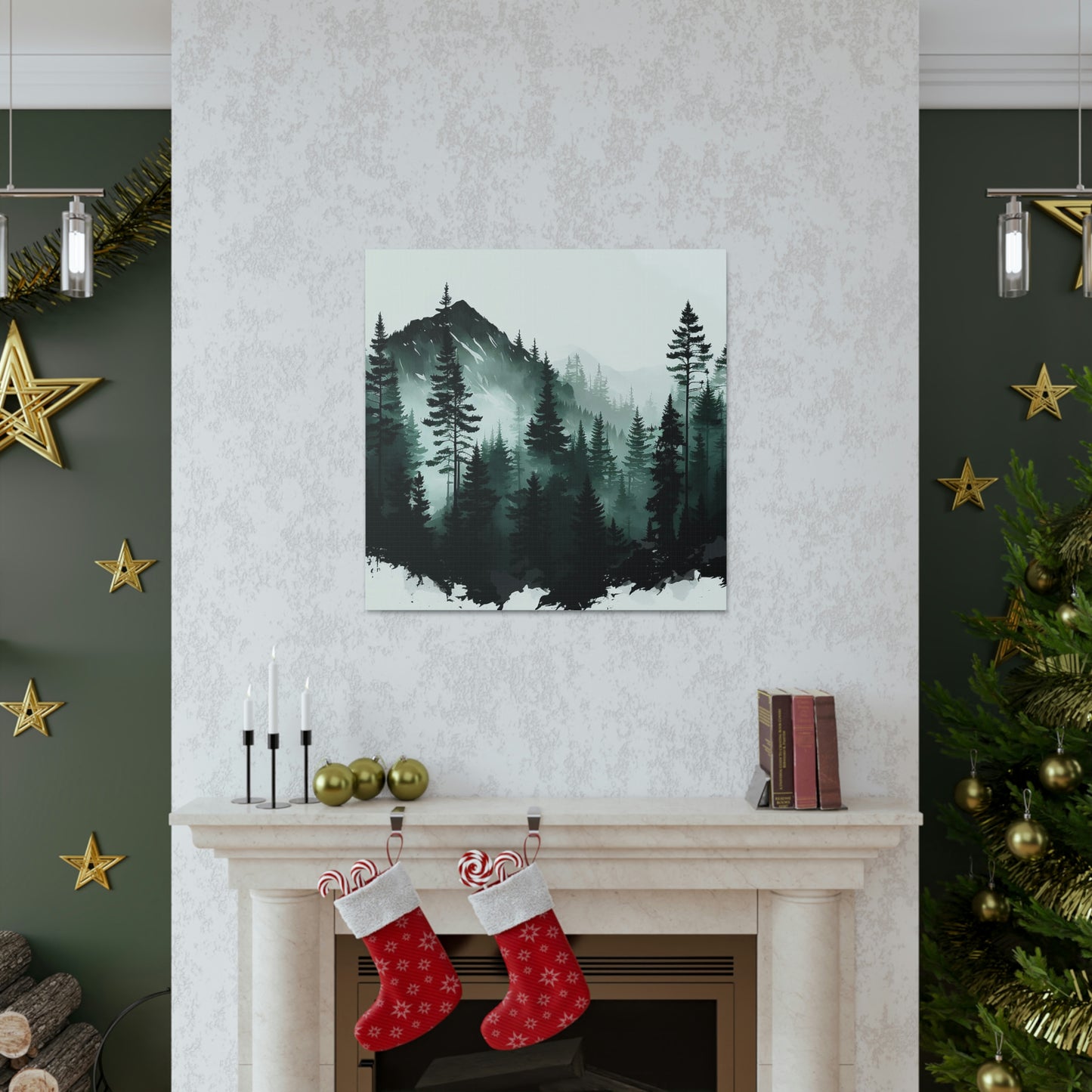 Misty Mountain Watercolor
