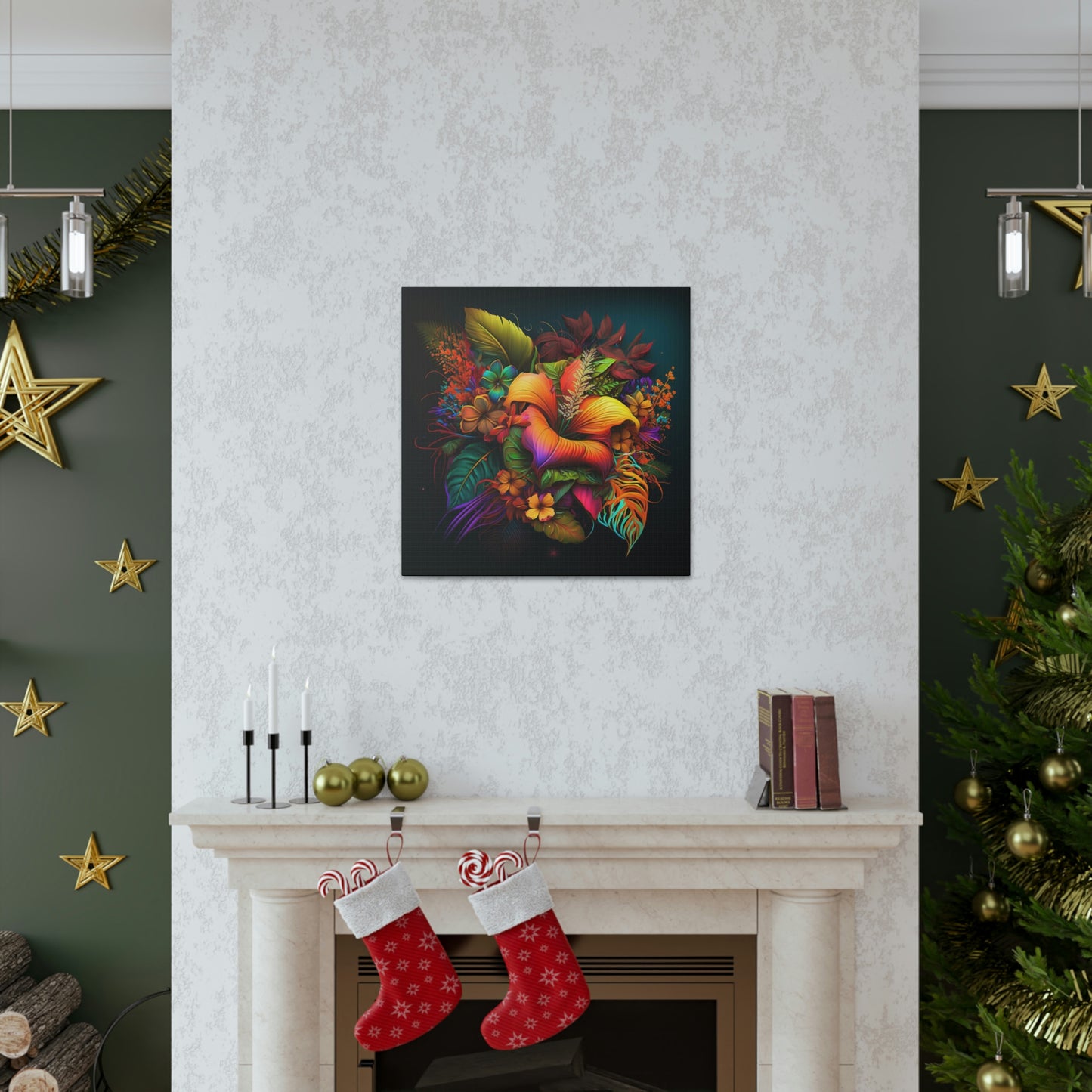 Polynesian Flowers Canvas Gallery Wraps