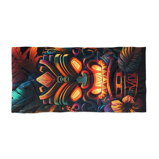 Fire Tiki Beach Towel