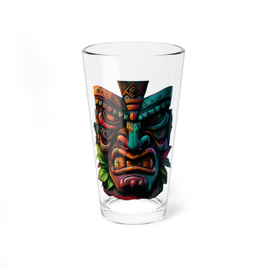 Two Face Tiki Mixing Glass, 16oz